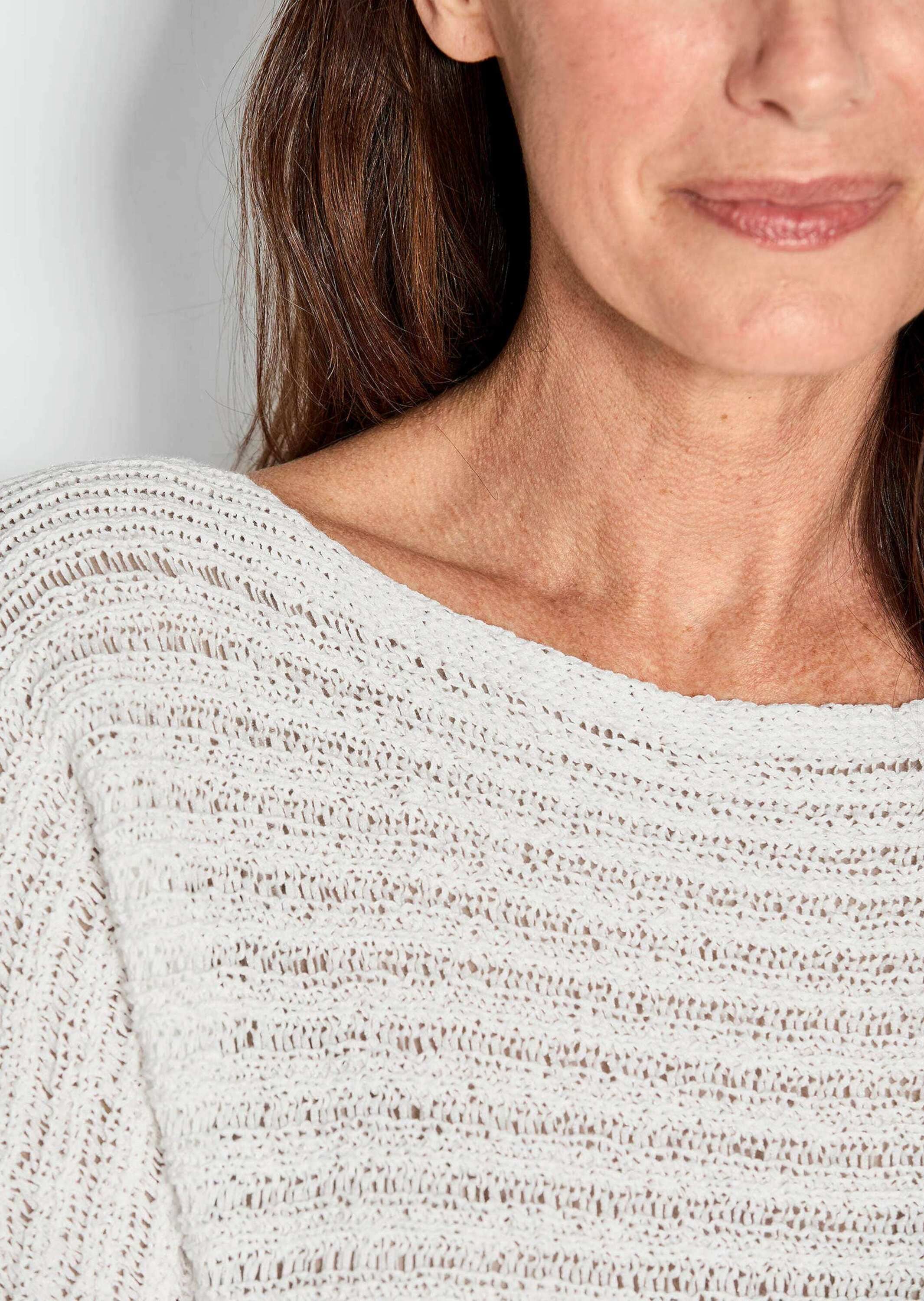 GOLDNER Rundhalspullover »Kurzarm-Pullover mit Rippen«
