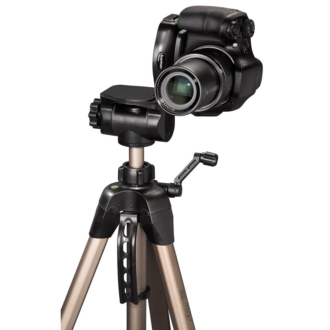 Hama Dreibeinstativ »Dreibein Fotostativ, Kamera Stativ, 3-Wege-Kopf, Star 63, 66-166 cm«