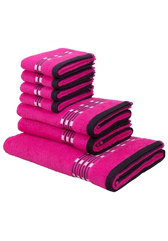 my home Handtuch Set »Jonnie«, Set, 7 tlg., Walkfrottee, Handtücher aus 100%... kaufen