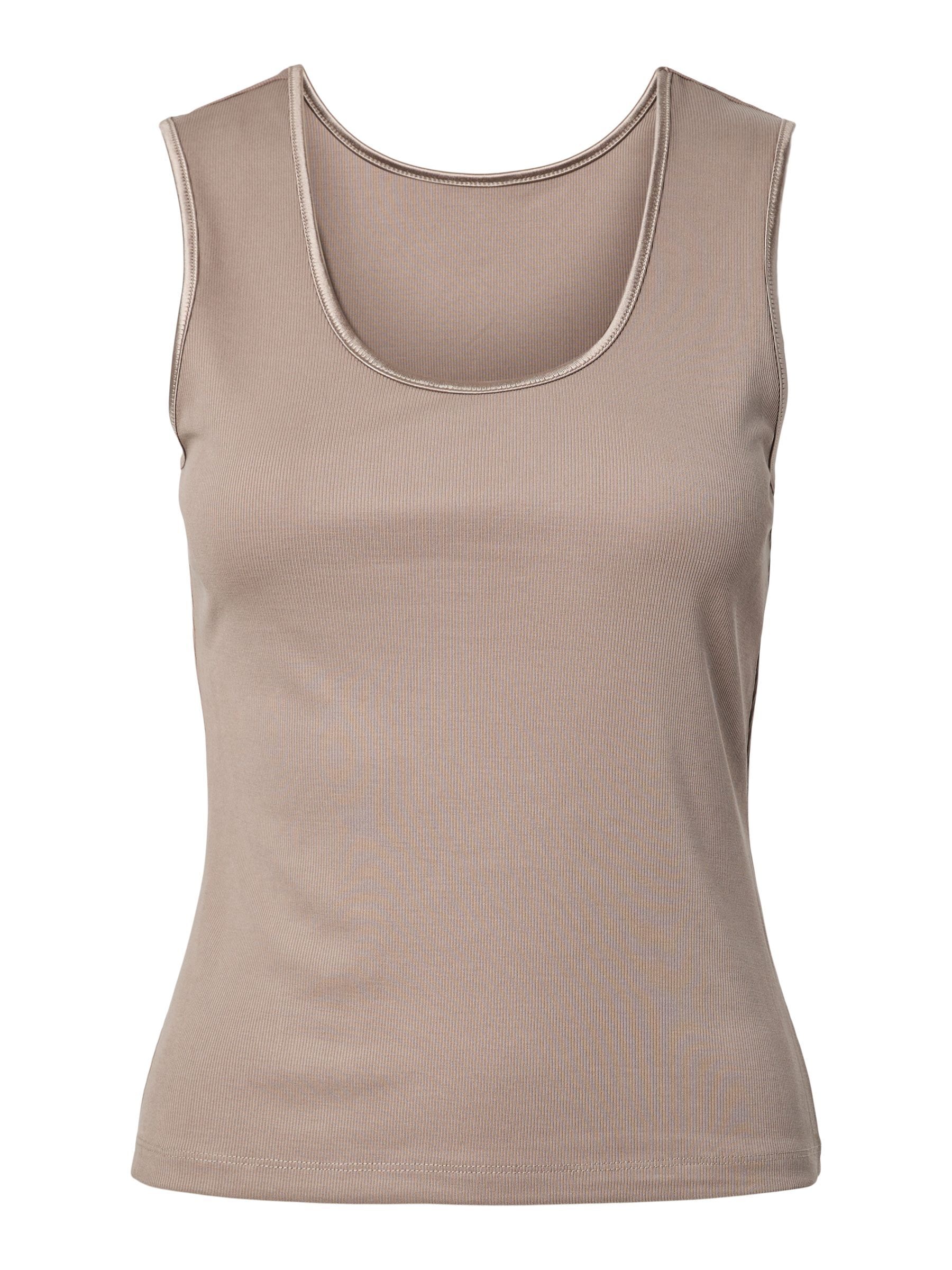 Y.A.S Tanktop »YASPALOMA TANK TOP NOOS« mit Satinpaspel