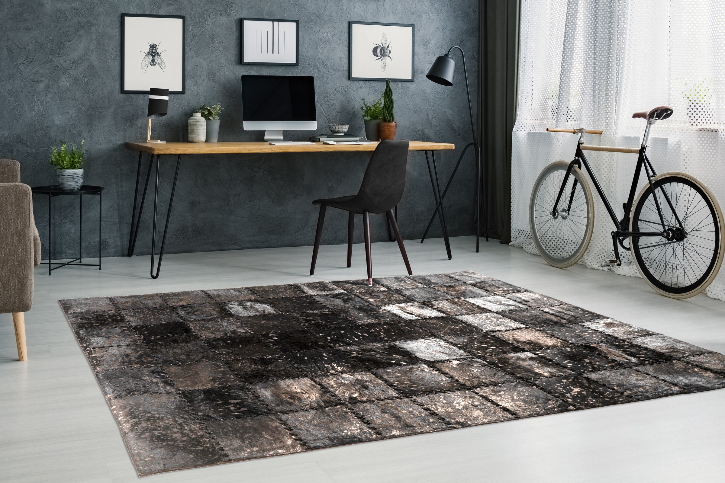 Arte Espina Teppich »Voila 100«, rechteckig, handgenähter Flachflor-Teppich im Patchwork-Design.