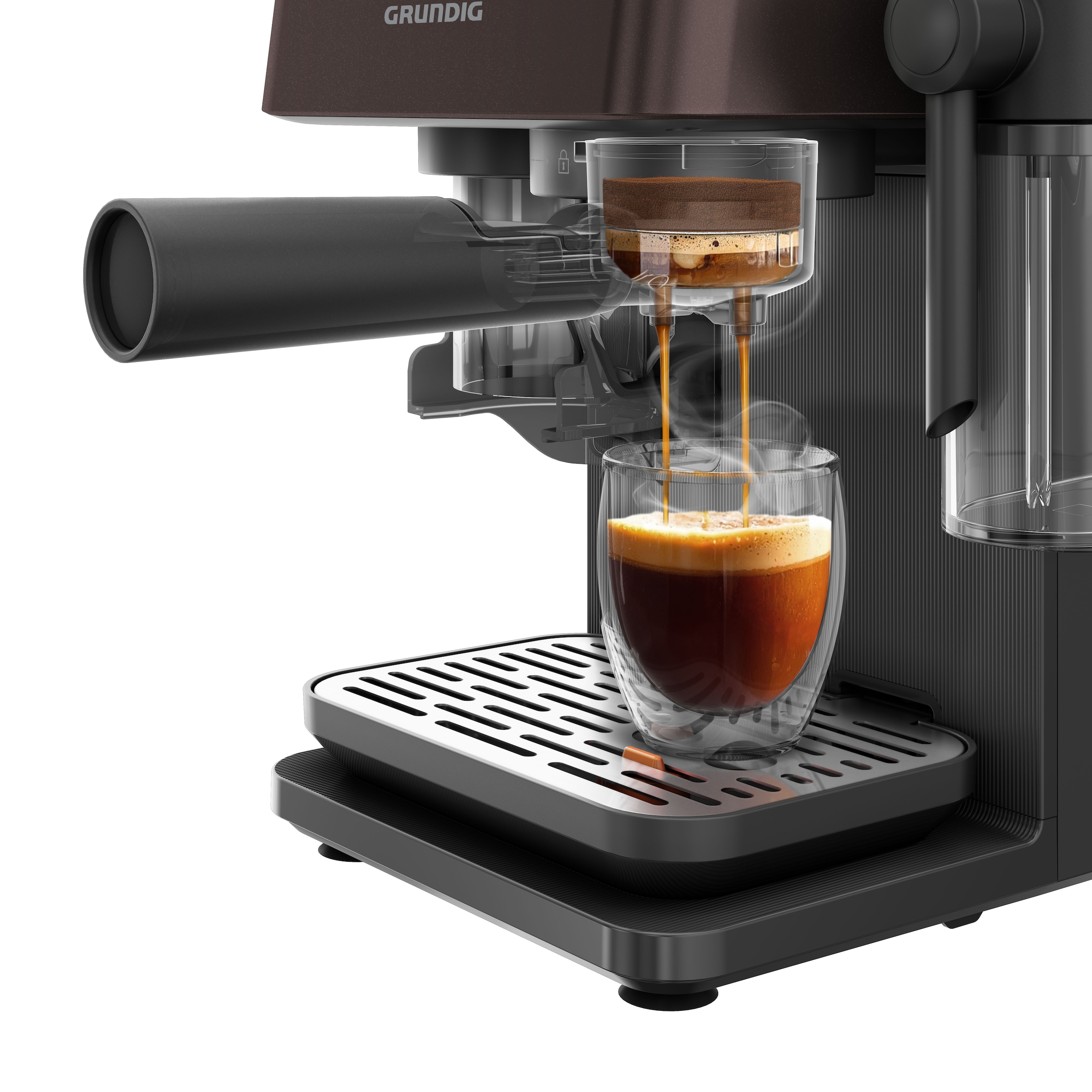 Grundig Siebträgermaschine »KSM 8530« mit Edelstahlmahlwerk