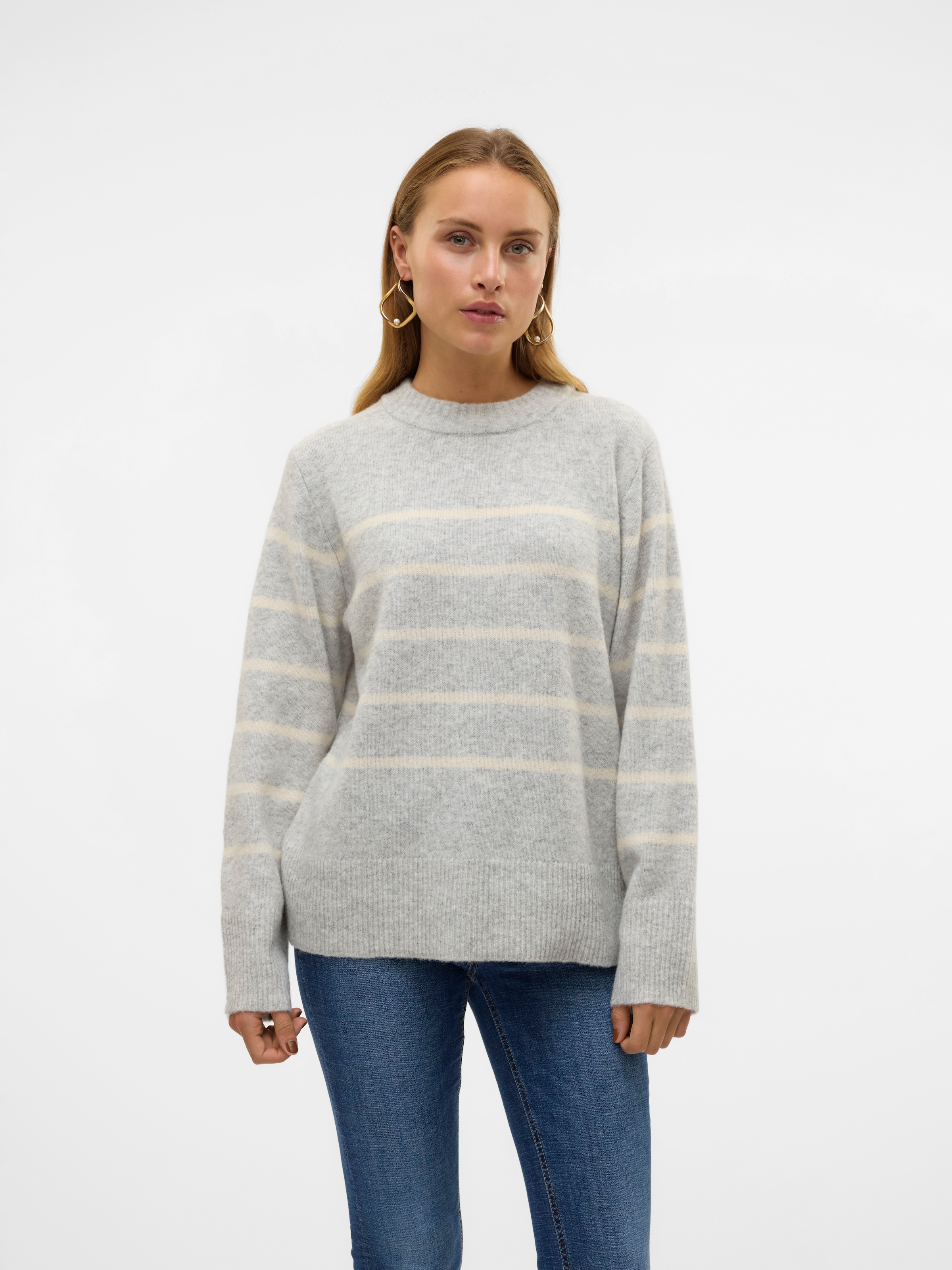 Vero Moda Strickpullover »VMFLAWLESS LS O-NECK PULLOVER GA NOOS«