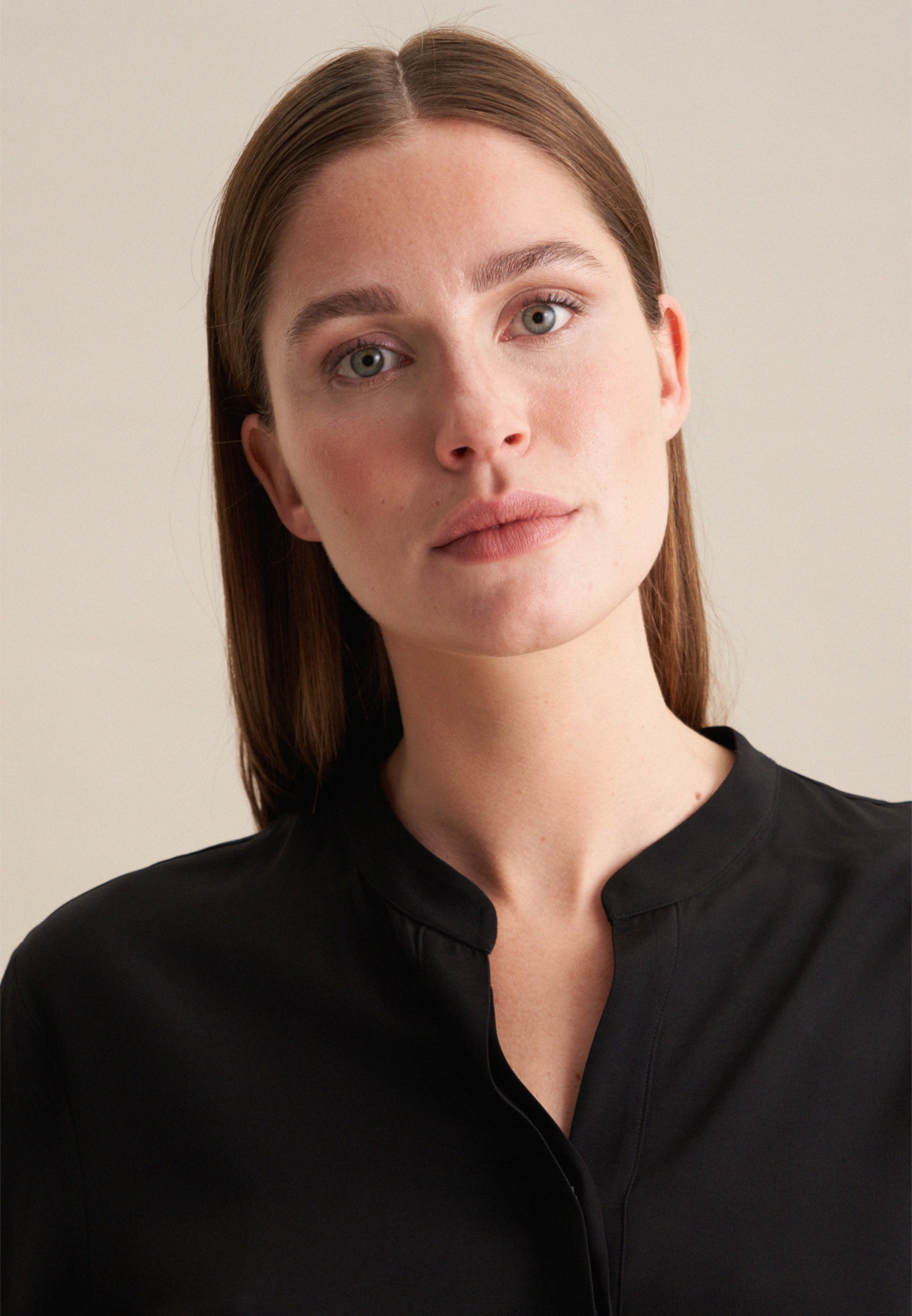 seidensticker Klassische Bluse »Schwarze Rose« 1/1 V-Neck Uni