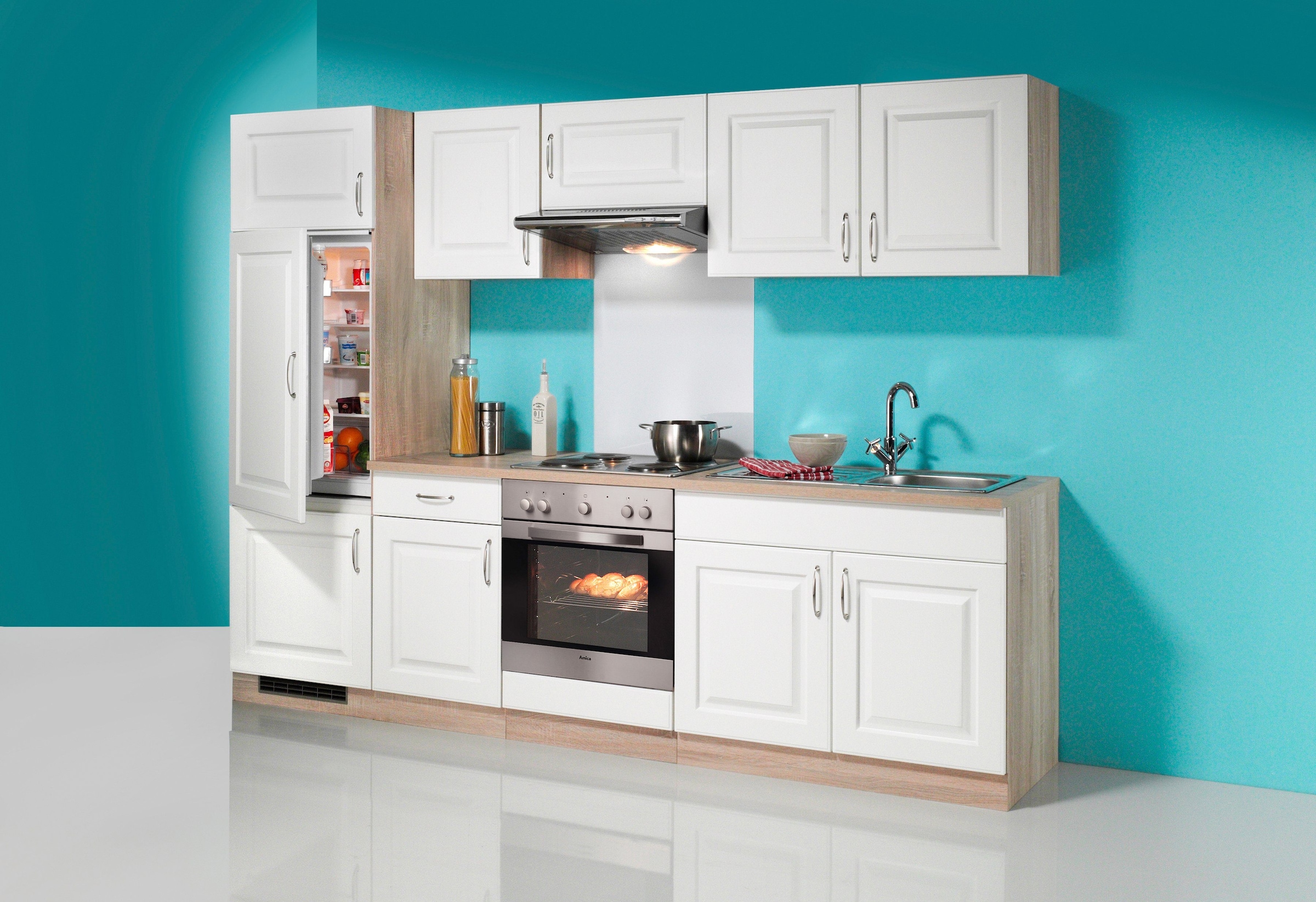 wiho Küchen Küchenzeile »Tilda«, mit Breite E-Geräten, Glaskeramik-Kochfeld, 270 bei cm mit OTTO bestellen