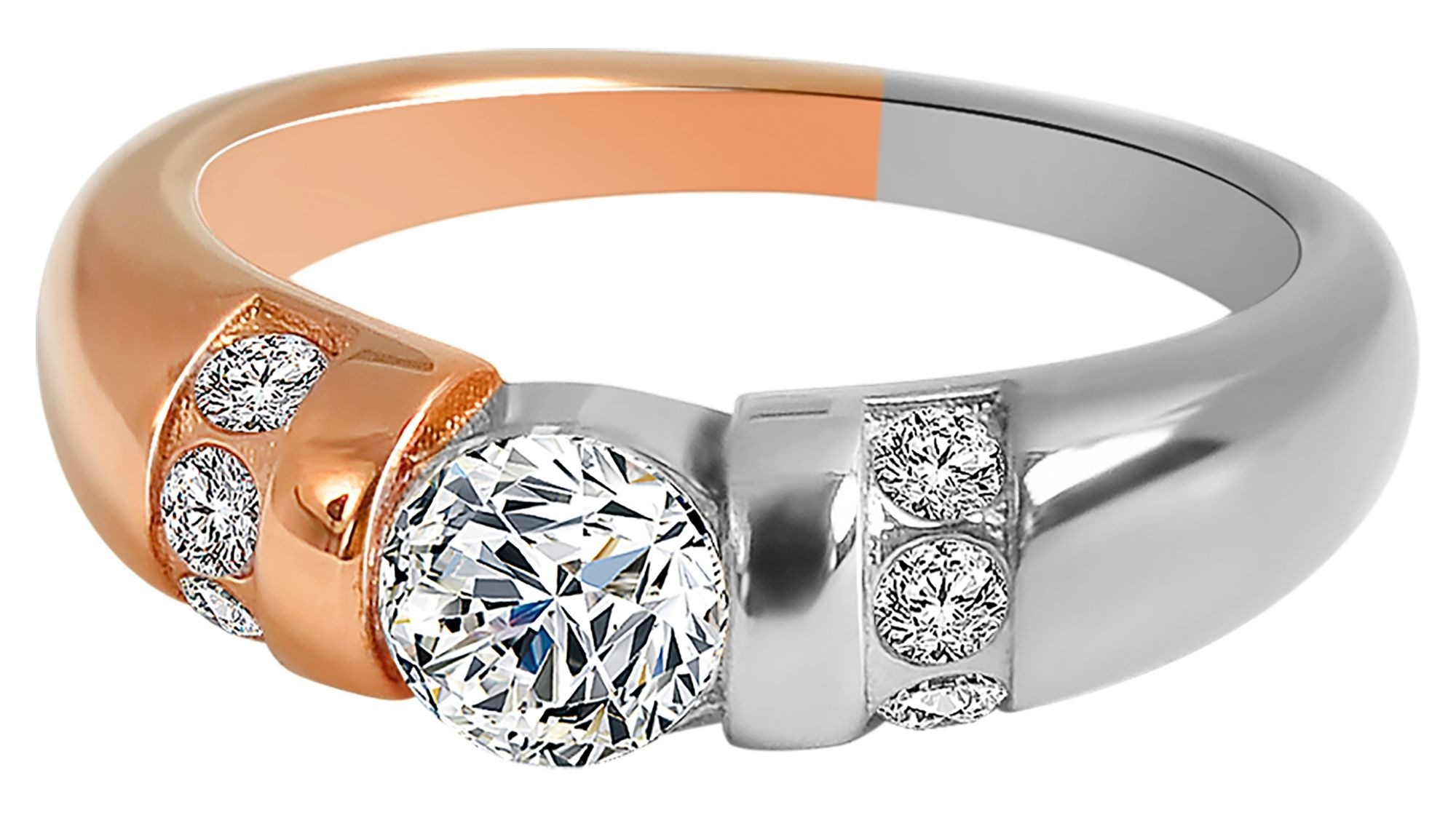 Adelia´s Fingerring »Damen Ring aus Edelstahl mit Zirkonia«