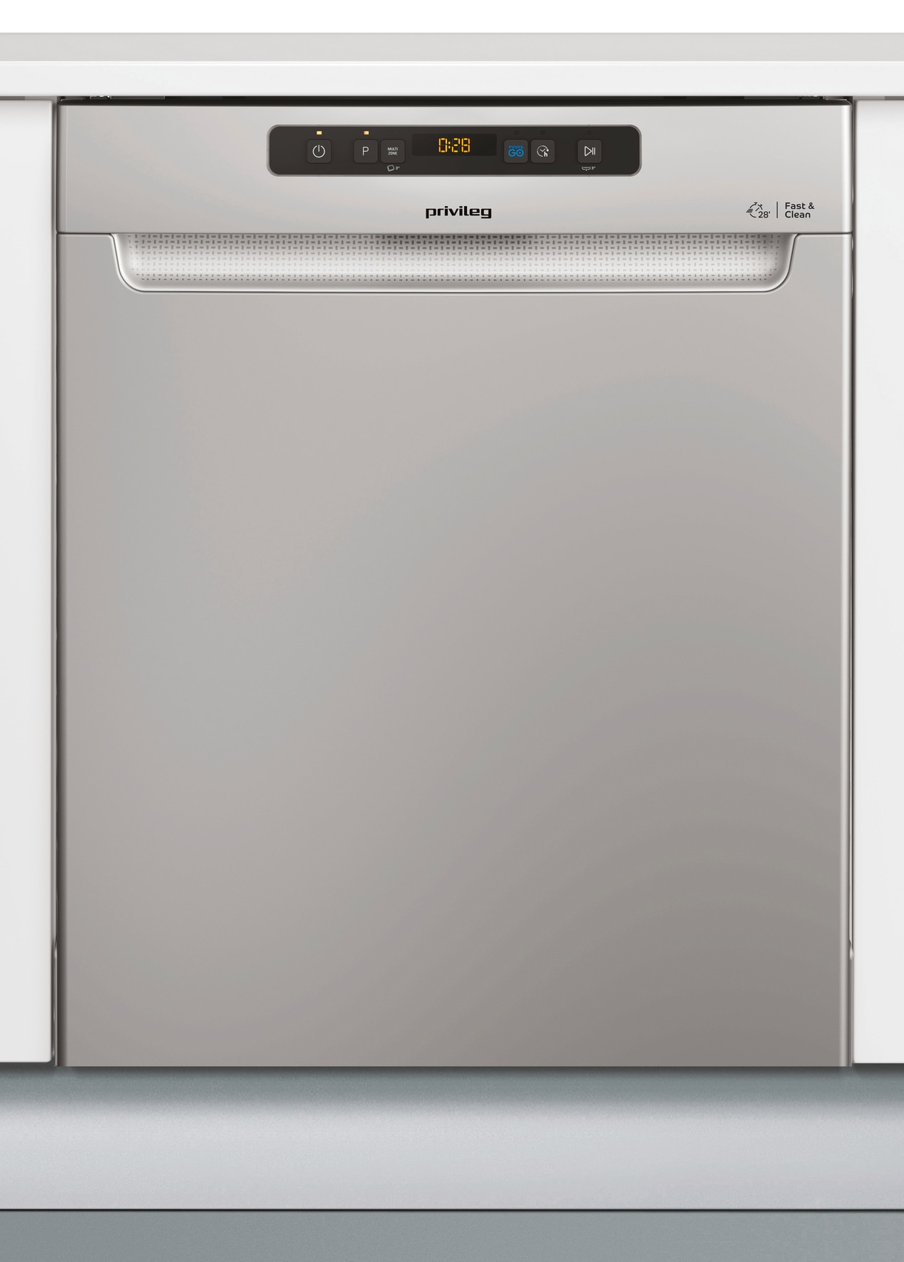 Privileg Unterbaugeschirrspüler »P0U ECO 2D541 S« 14 tlg. Maßgedecke Fast&Clean 28’ – das effektive Reinigungsprogramm unter 28 Minuten