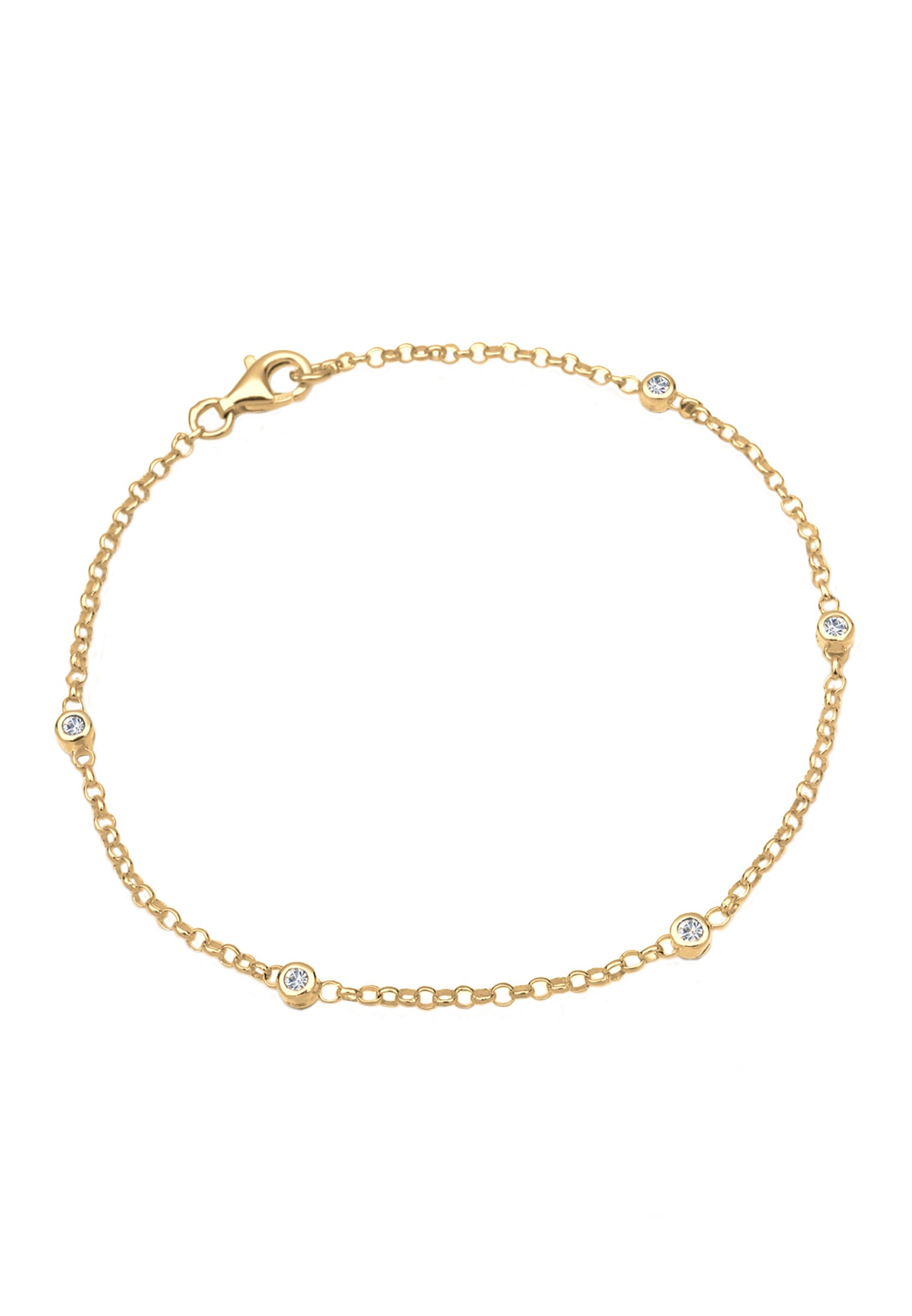 Elli Armkette »Armband Klassisch Basic Kristalle 925 Silber«