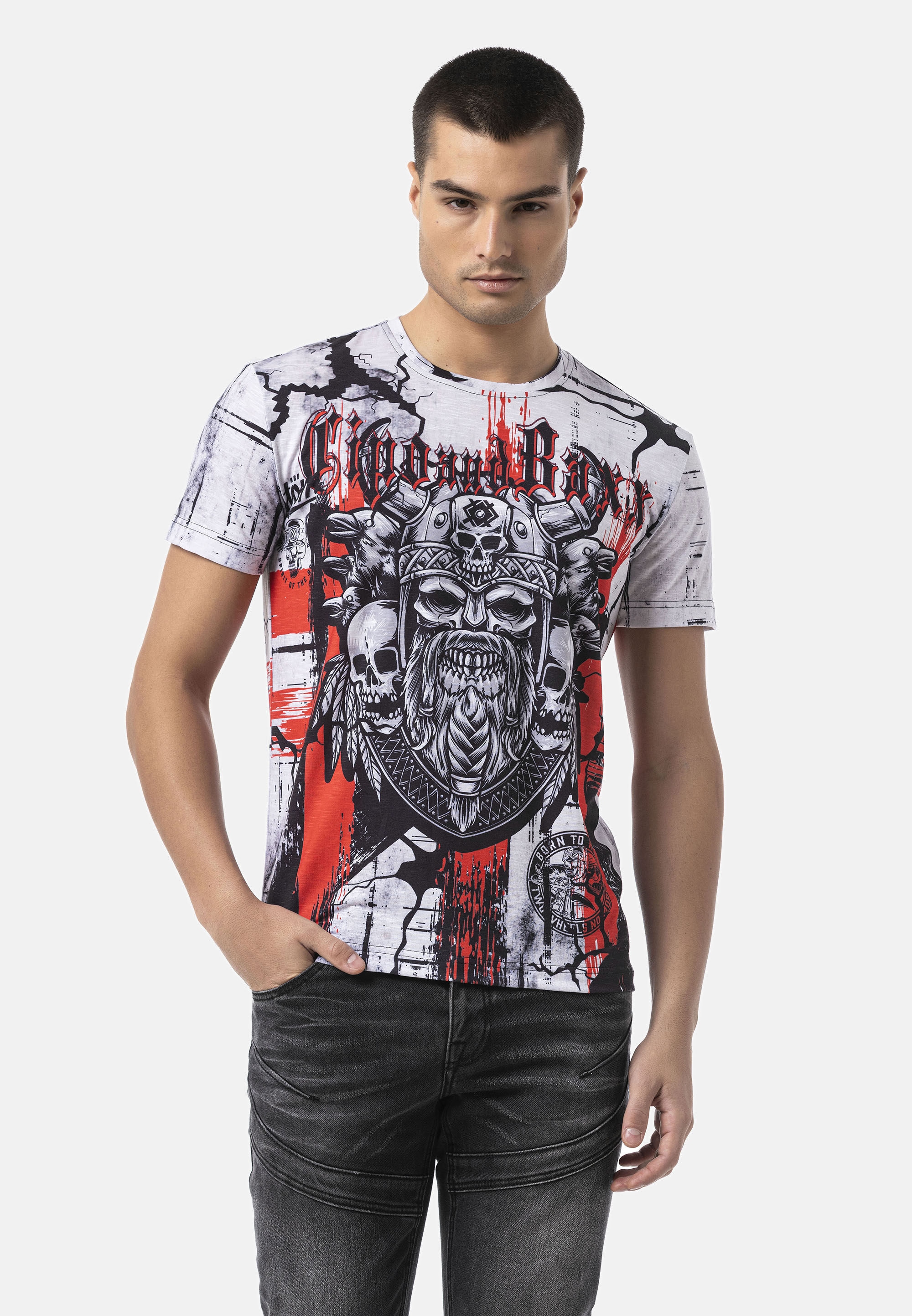 Cipo & Baxx T-Shirt »CT819« vollflächigen Digitaldruck