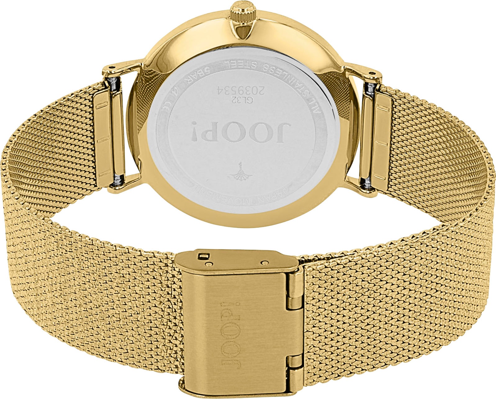 JOOP! Quarzuhr, Armbanduhr, Damenuhr, Edelstahlarmband, analog, Diamant