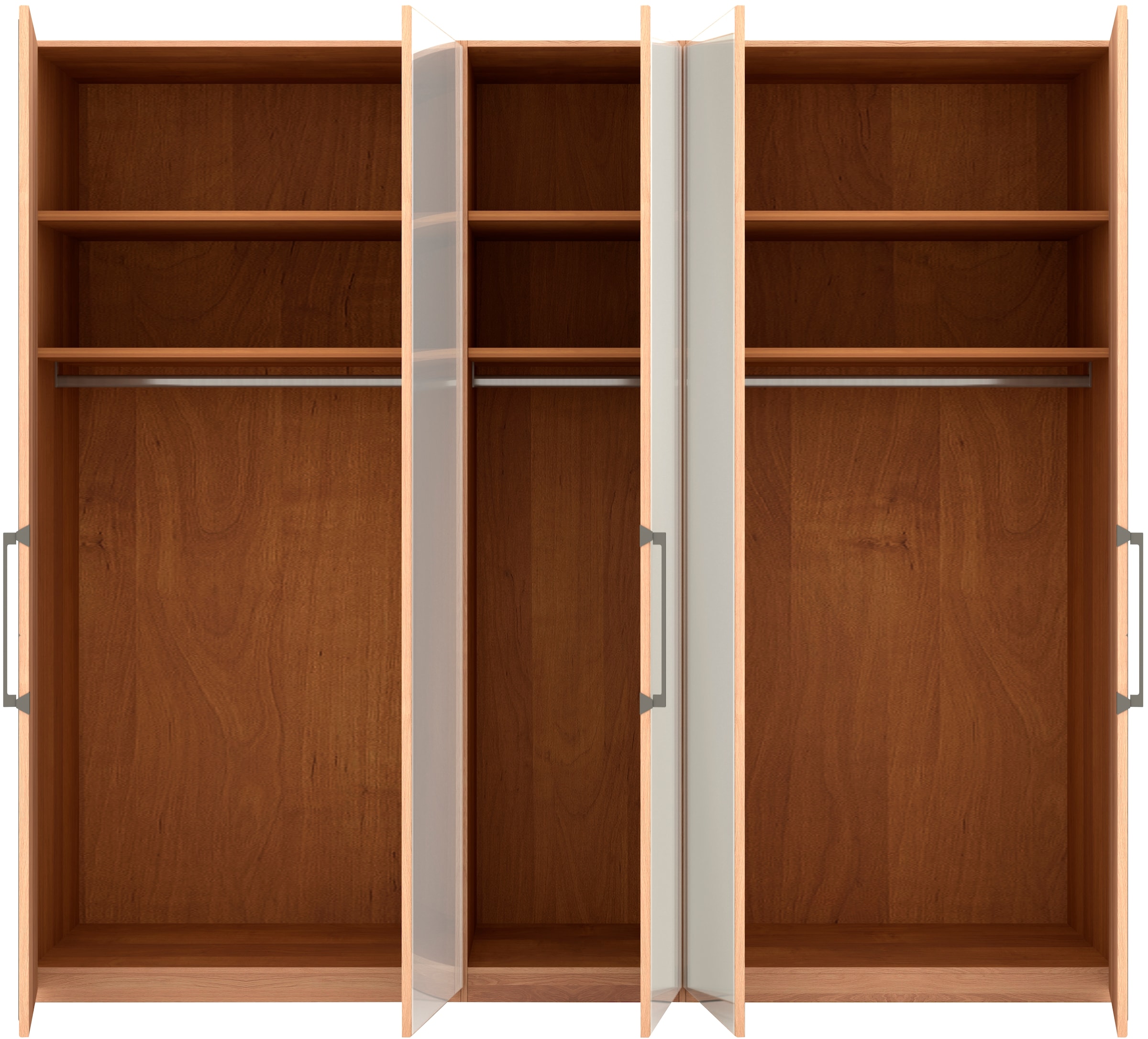 Musterring Drehtürenschrank »Sorrent, Kleiderschrank, Schrank, teilmassiv Eiche«, (mit Türdämpfern, in 5 Breiten & 2 Höhen, extra Böden, MADE IN GERMANY), Türen Eiche massiv oder als Parsol-Bronze-Spiegel, verschiedene Maße
