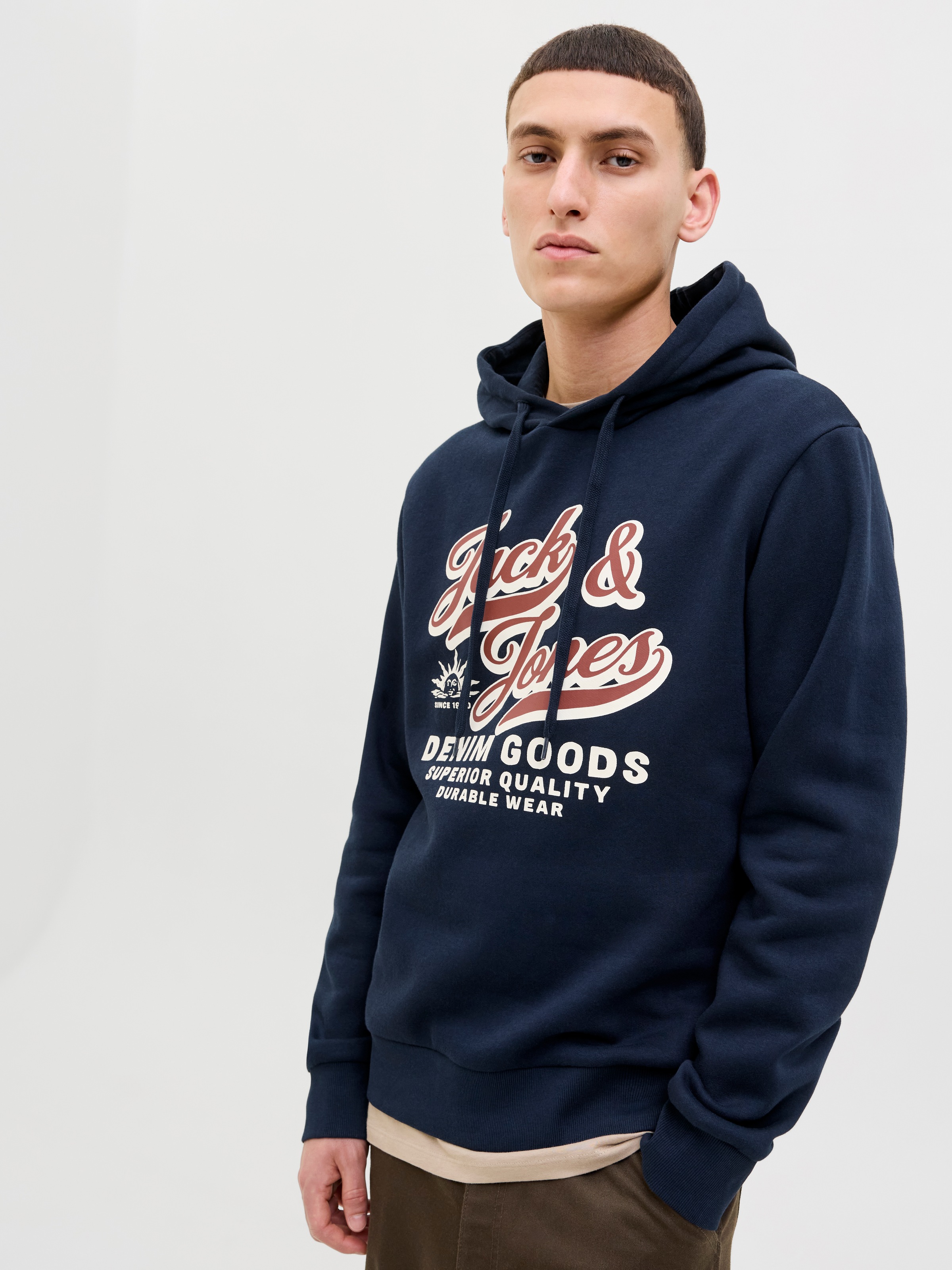 Jack & Jones Kapuzensweatshirt »JJELOGO SWEAT HOOD 2 COL 25/26 NOOS« mit stylischem Print