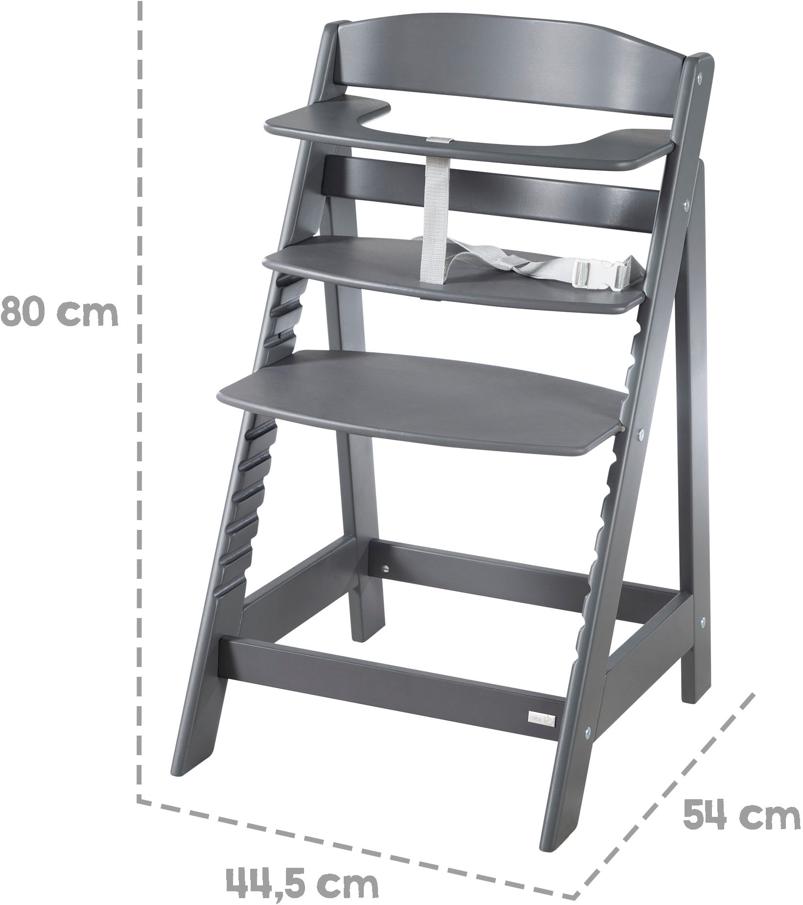 roba® Hochstuhl »Sit Up Flex, anthrazit«, aus Holz