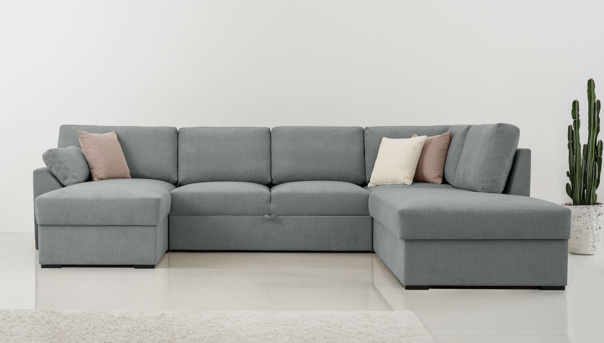 Home affaire Wohnlandschaft »Citry« Breite 309 cm, Chenille, Bettfunktion, Bettkasten, U-Form