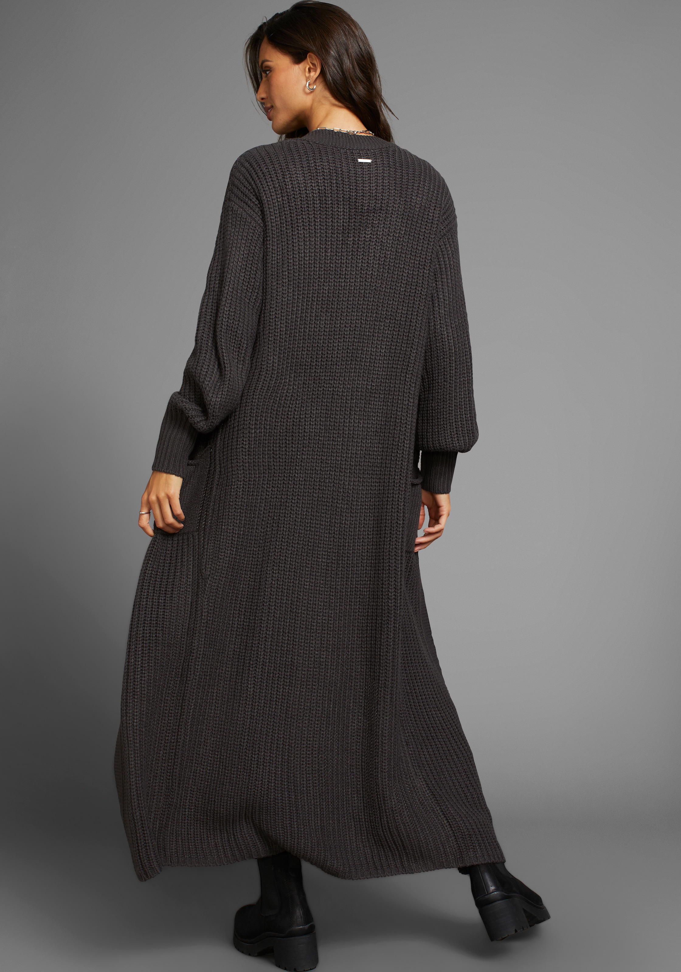 Laura Scott Longstrickjacke, aus kuscheligem Grobstrick