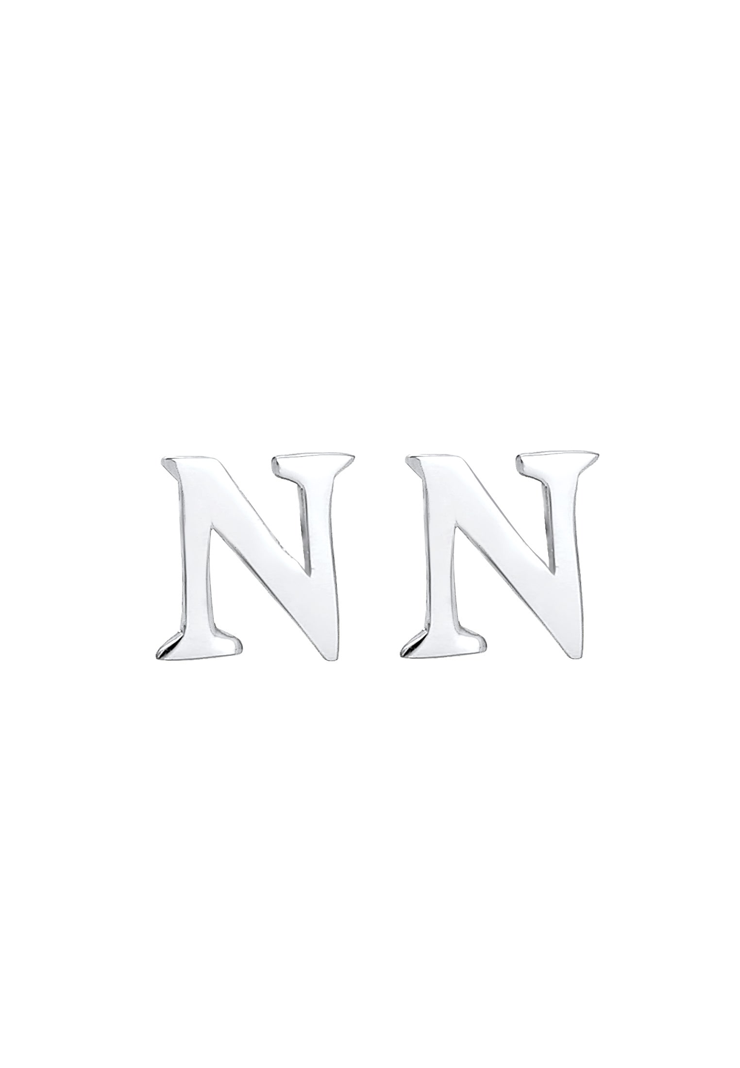 Elli Paar Ohrstecker »Ohrringe Ohrstecker Buchstabe N Initialen 925 Sterling Silber«