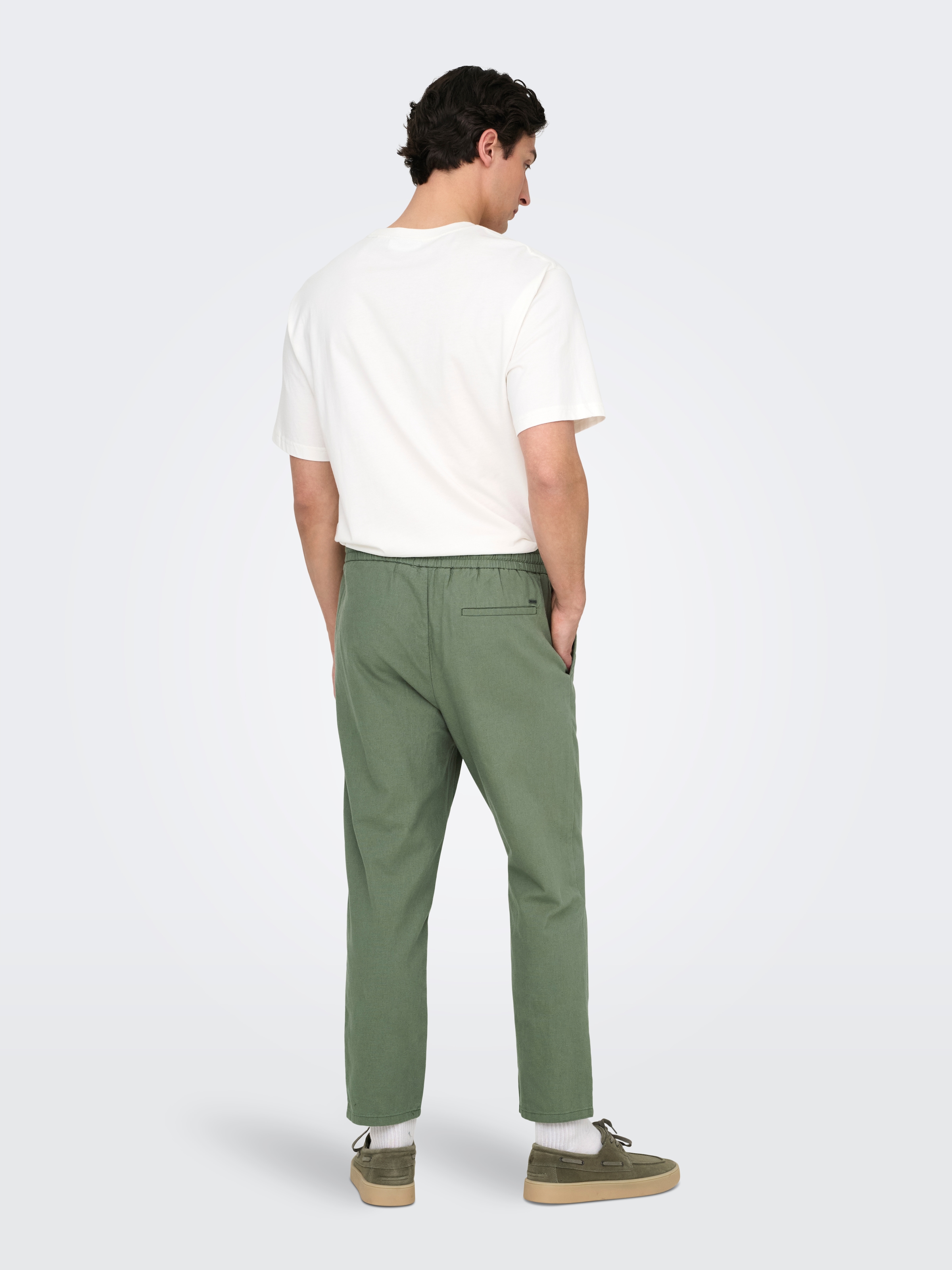 ONLY & SONS Stoffhose »ONSLINUS CROP 0007 COT LIN PNT NOOS«  mit Leinen