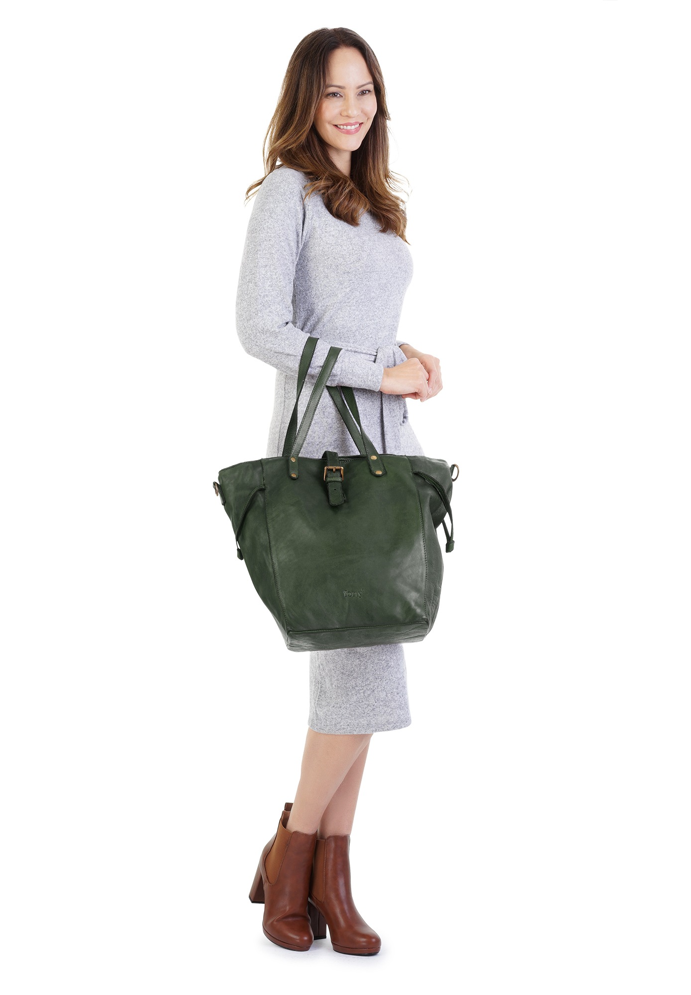 forty° Shopper, echt Leder, Made in Italy