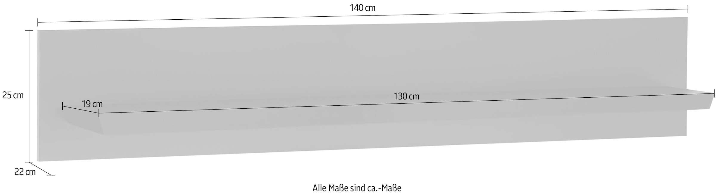 Home affaire Wandboard »Lincoln, Wandregal im Landhausstil, Wandhalter mit Ablagefläche« edles Design, in zwei Größen verfügbar, vielseitig einsetzbar