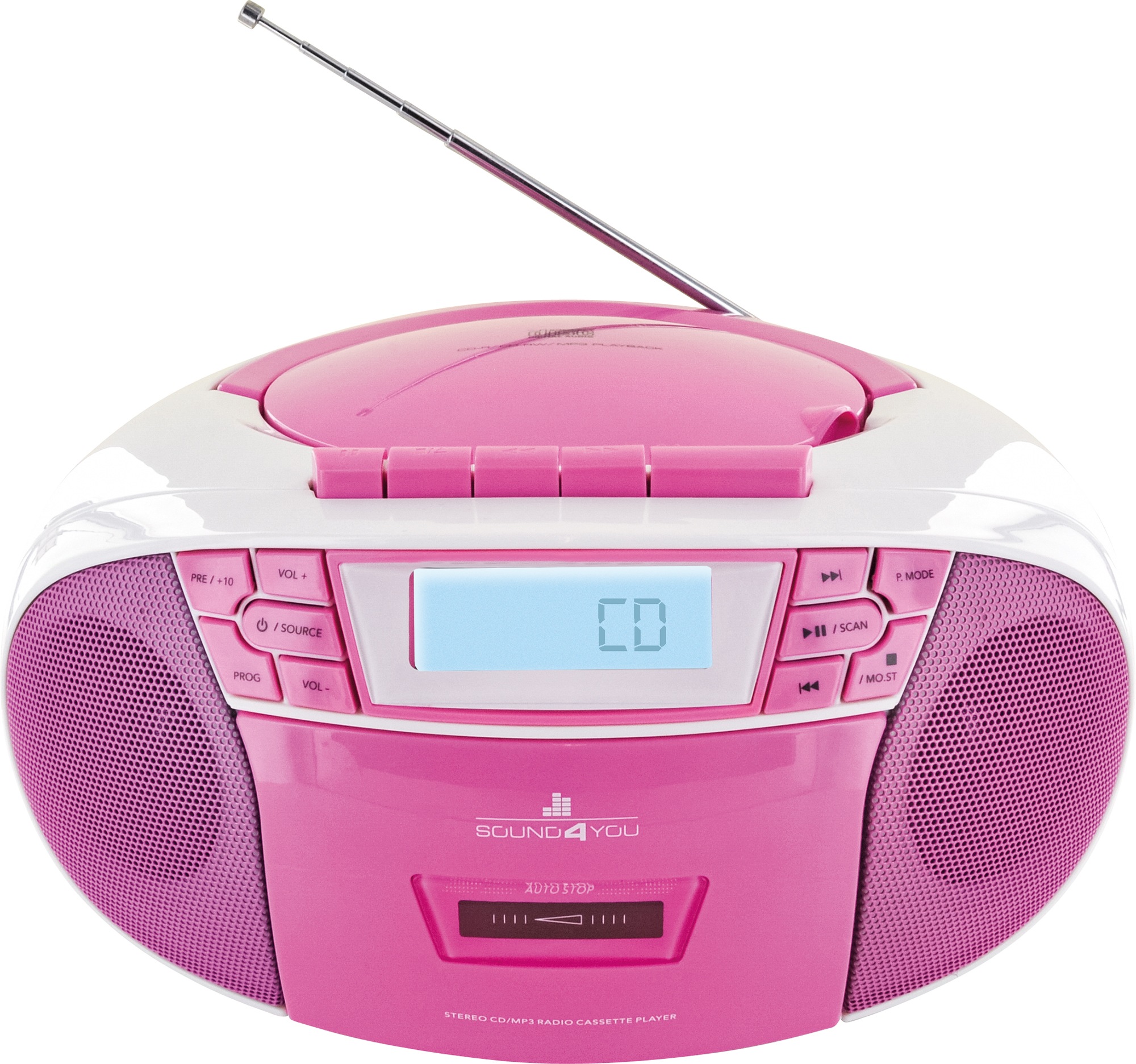 CD-Player mit Radio FM Kasette MP3 USB Anschluss AUX Kopfhörer »UKW...