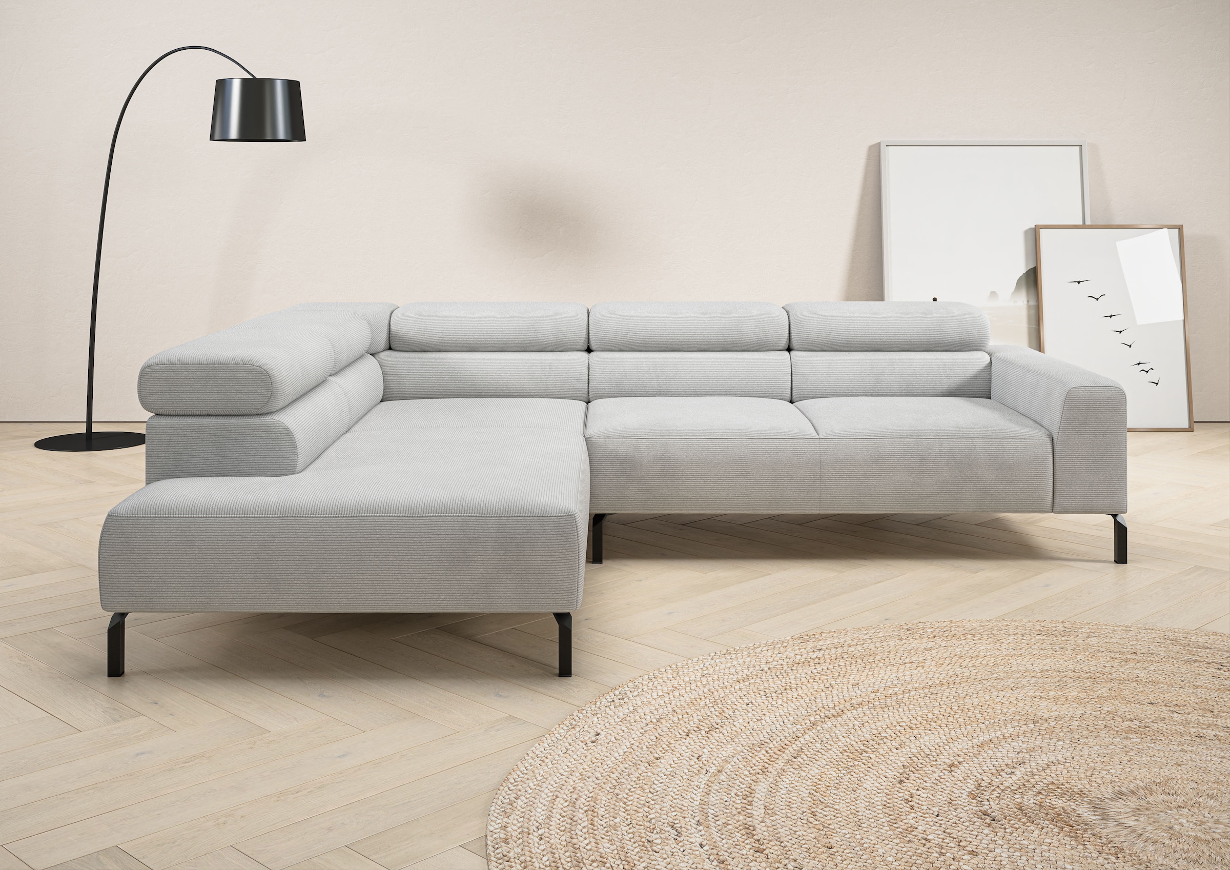 Ecksofa »Antonelli, L-Form, incl. Kopfteilverstellung, Breite 276 cm«, wahlweise...