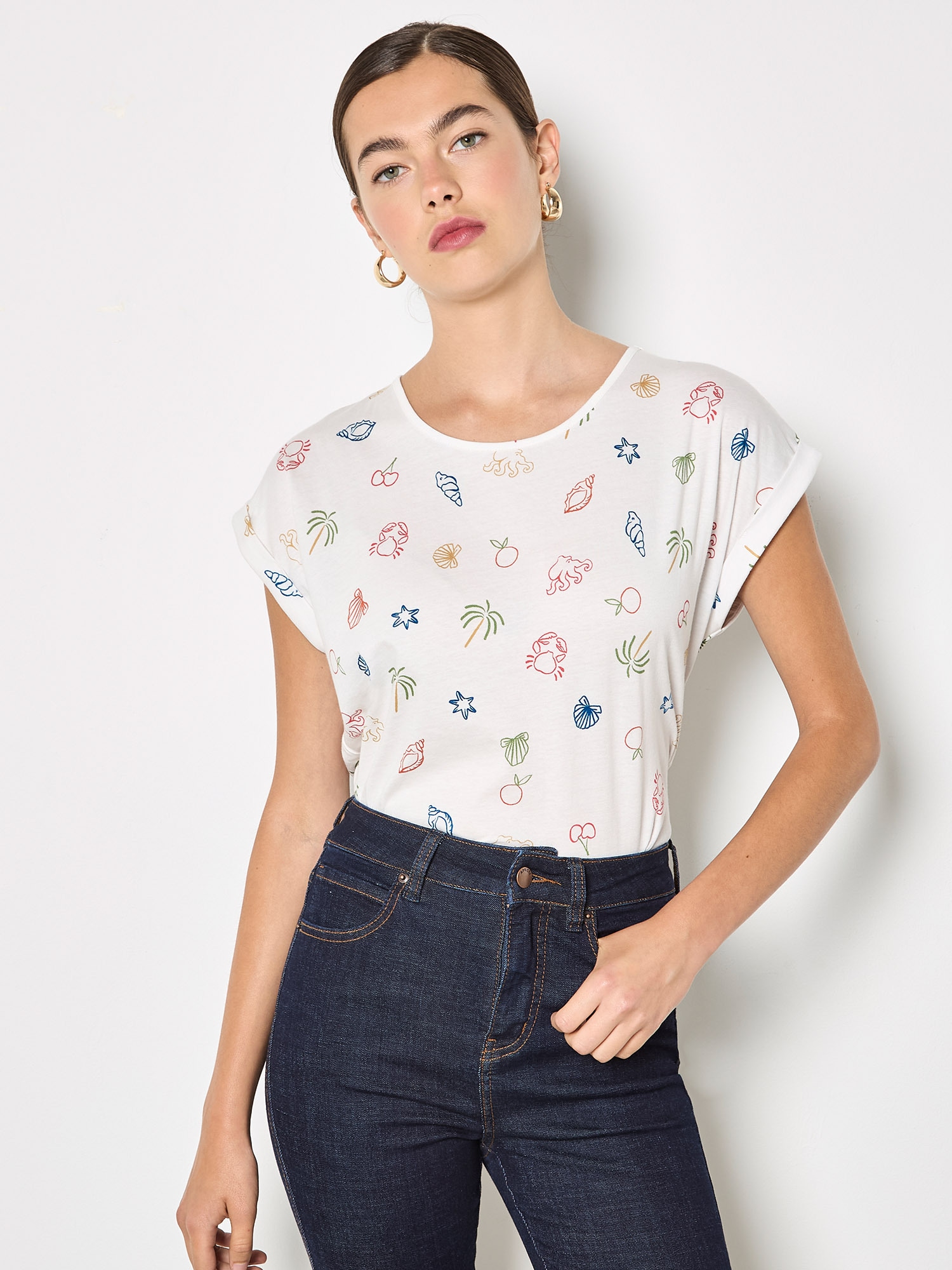 Apricot Shirttop »Top« Druck