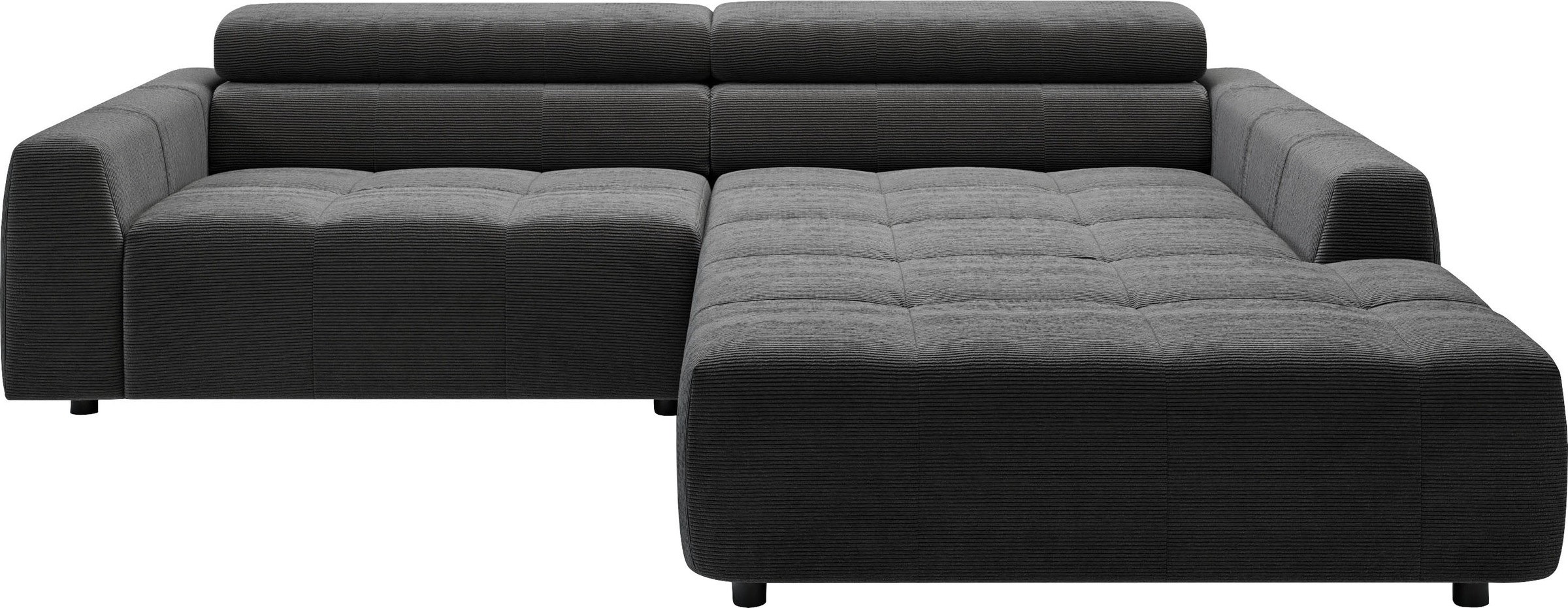 3C Candy Ecksofa »Denver auch mit Cord- und Easy care-Bezug, Kopfteilverstellung L-Form«, wahlweise. mit motorischer Sitztiefenverstellung