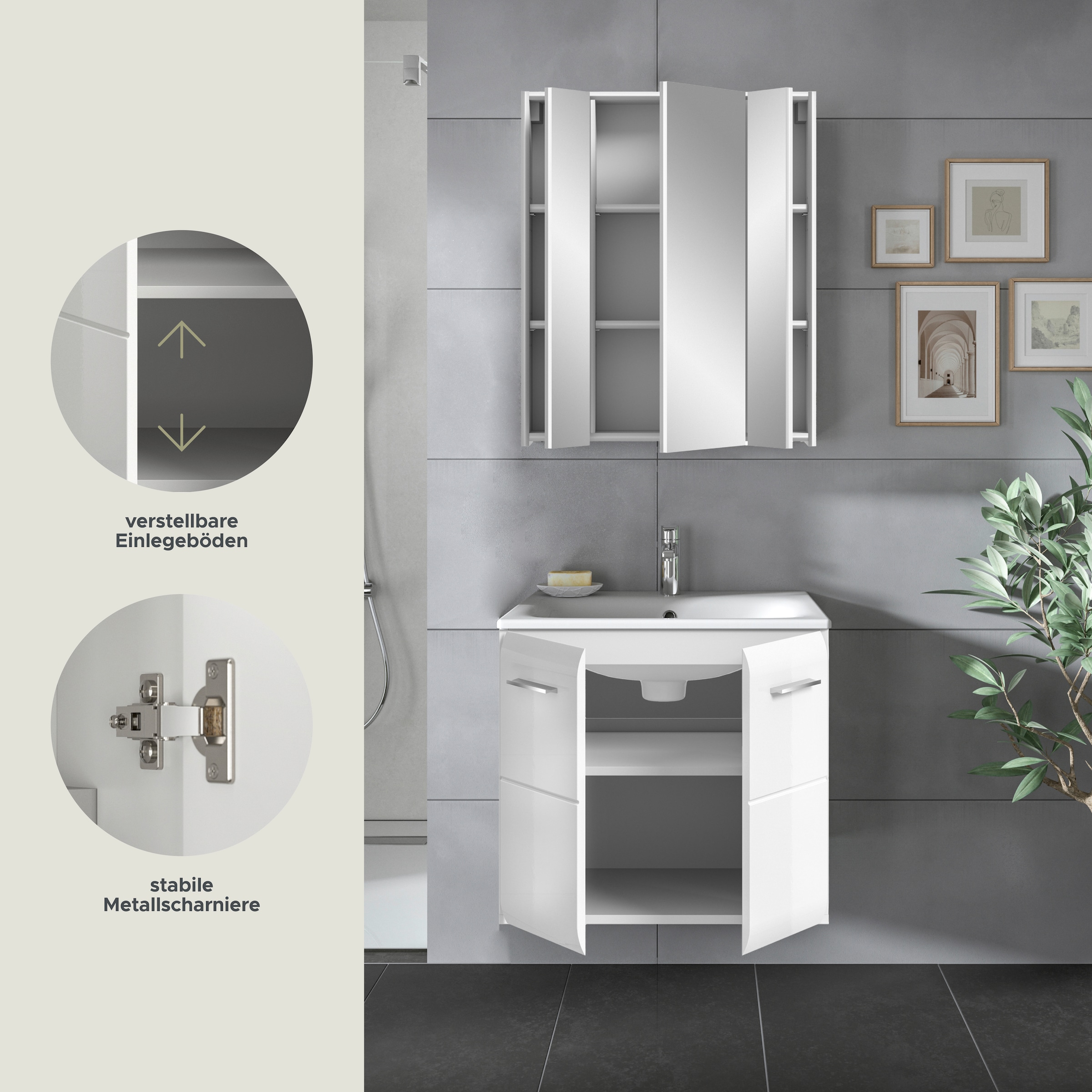 INOSIGN Badezimmer-Set Set, 3 Stk. tlg.