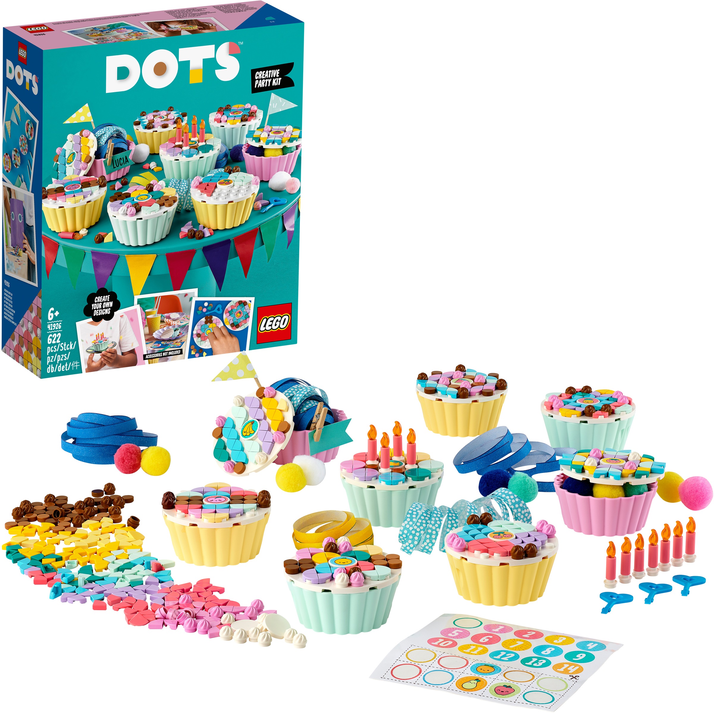LEGO® Konstruktionsspielsteine »Cupcake Partyset (41926), LEGO® DOTS«, (623 St.), Made in Europe