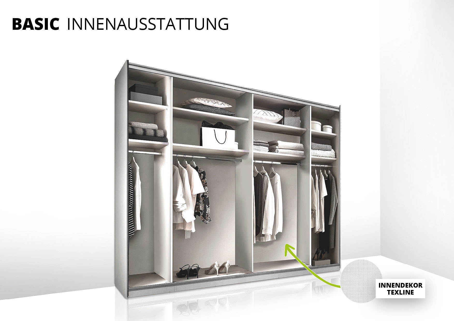 STAUD Schwebetürenschrank »Sonett 200, Made in Germany« mit vier verschiedenen Ausstattungsvarianten