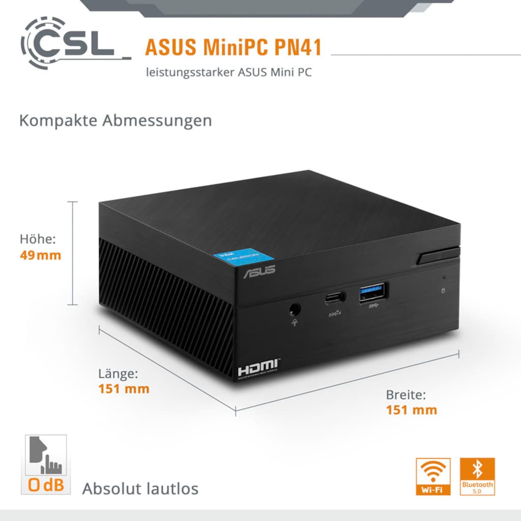 Asus Mini-PC »PN41 / 2000 GB M.2 SSD / 32 GB / Win 11 Home«