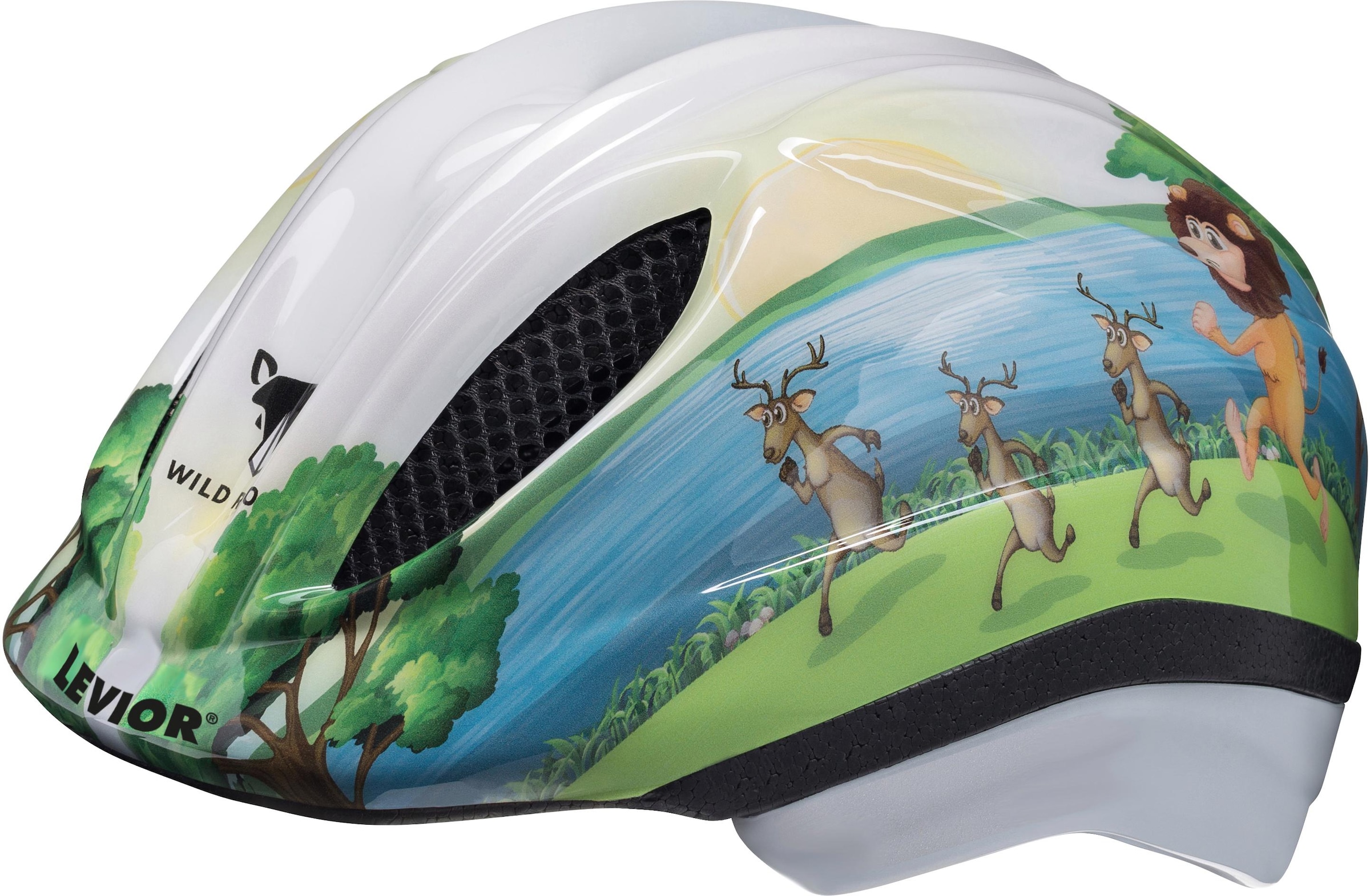 Levior Kinderfahrradhelm »Safari« in weiß, Größe M Kopfumfang: 52 cm - 58 cm