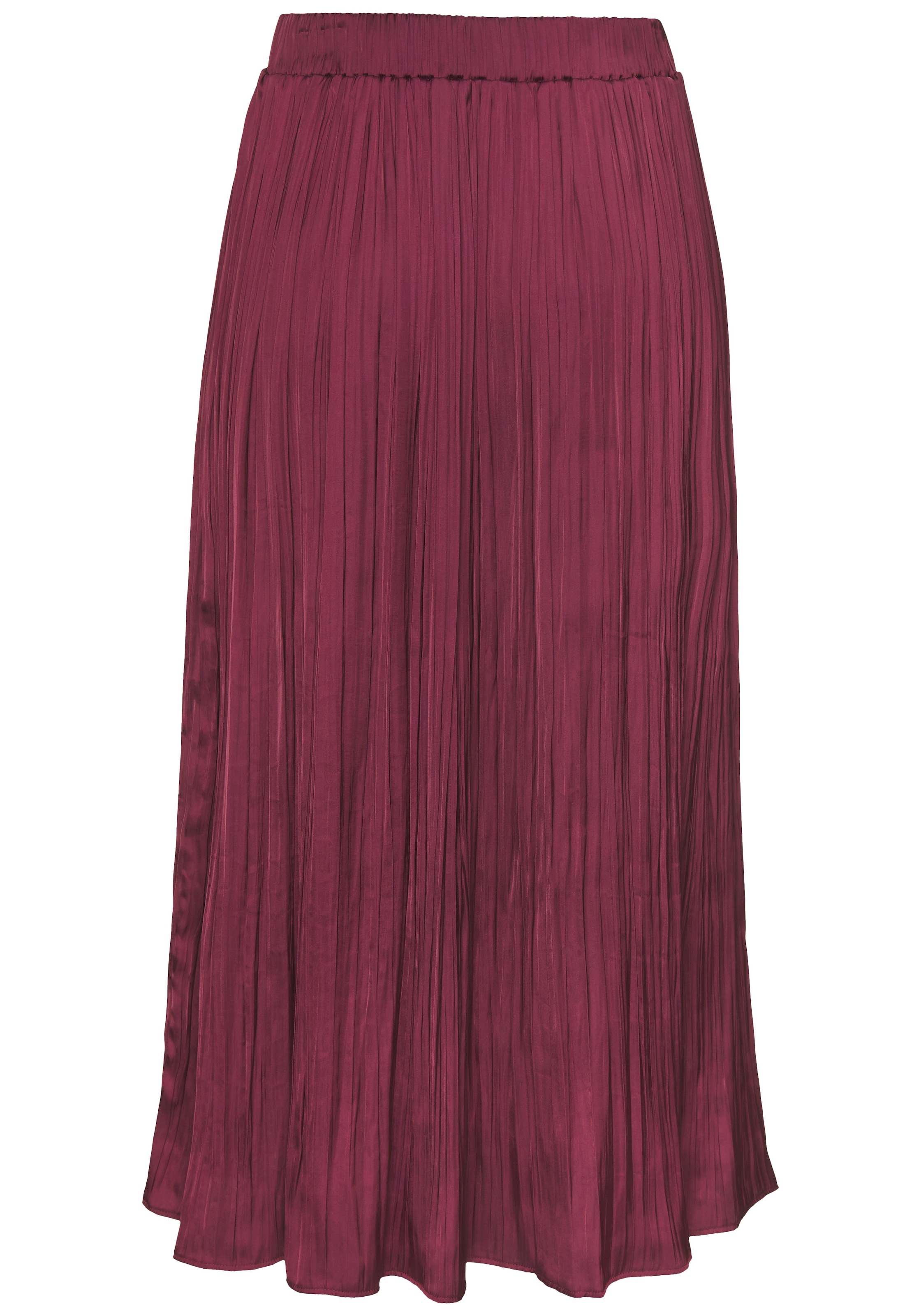 LASCANA Maxirock mit Plisseefalten, edel glänzende Ware