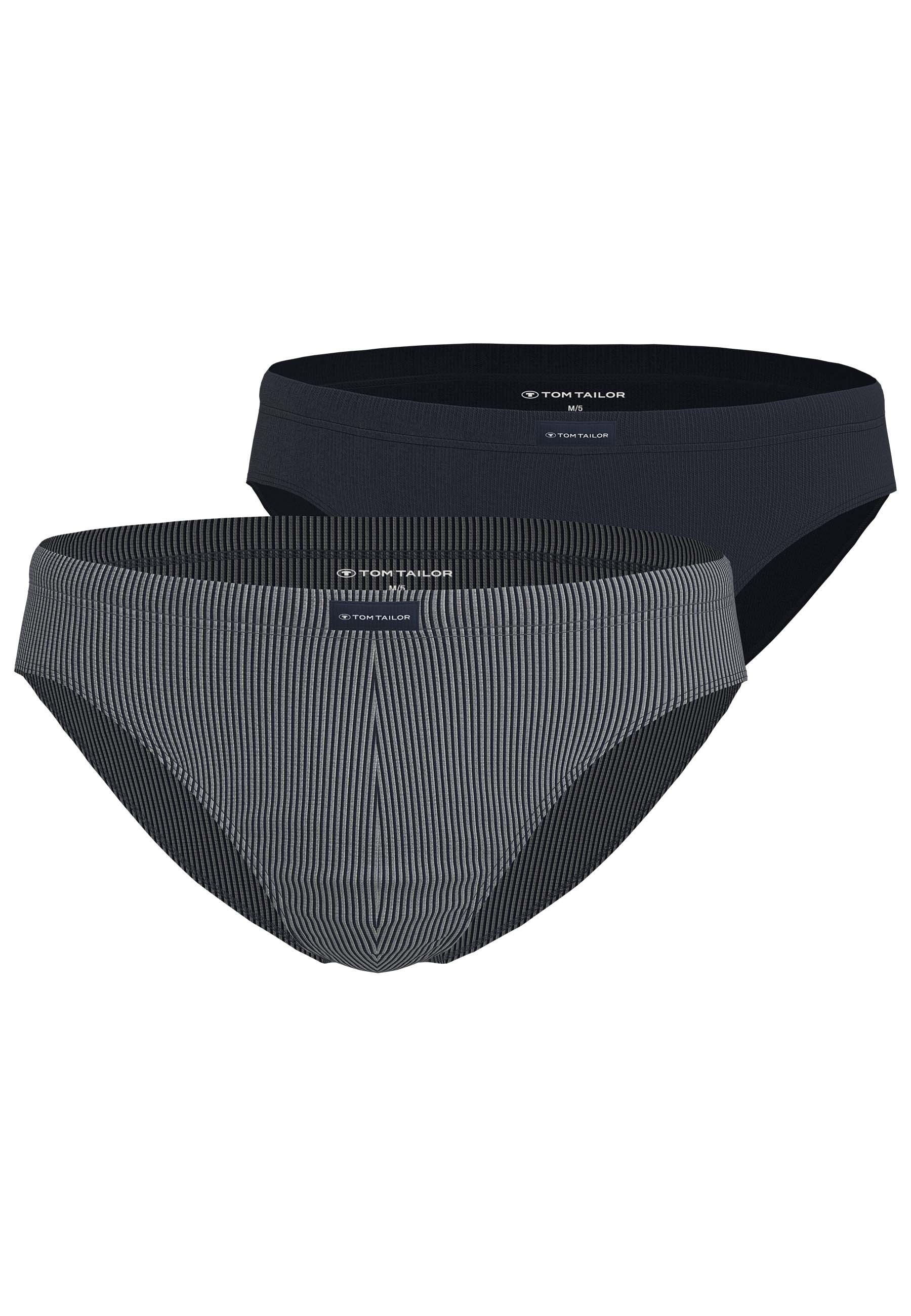 TOM TAILOR Minislip »Kentucky« Packung, 2er Pack, 2 tlg., bequem, basic, eng, atmungsaktiv, mit Logo, breiter Bund, Baumwollmix