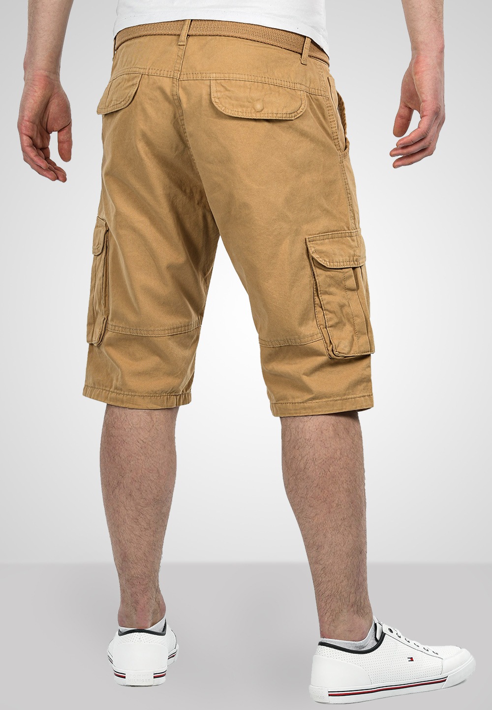 Alessandro Salvarini Cargoshorts »A. Salvarini Herren Designer Cargo Shorts Cargoshorts kurze Hose Gürtel AS037«