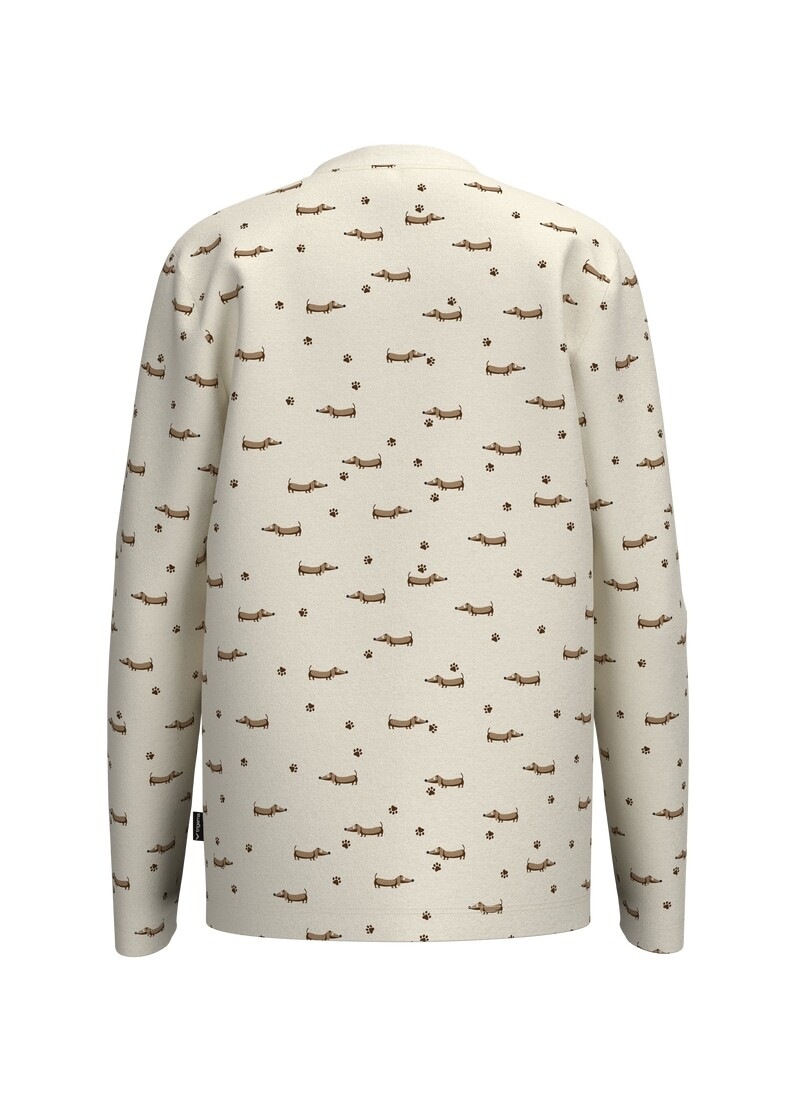 Trigema Pyjamaoberteil »TRIGEMA Kinder Langarmshirt mit Dackel Print« 1