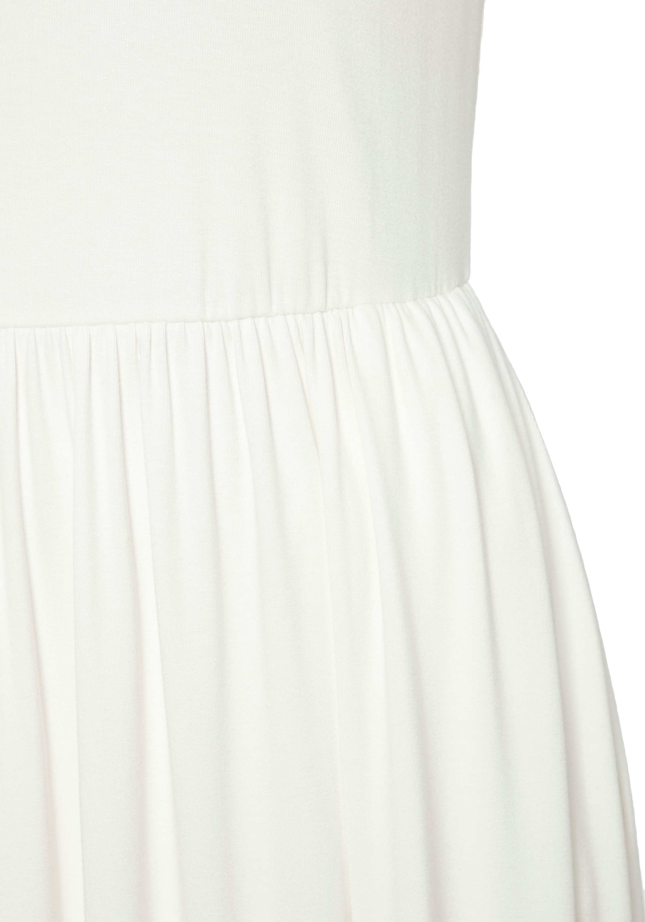 LASCANA Midikleid Seitennahttaschen mit schmalem Oberteil, weiches Jerseykleid, basic