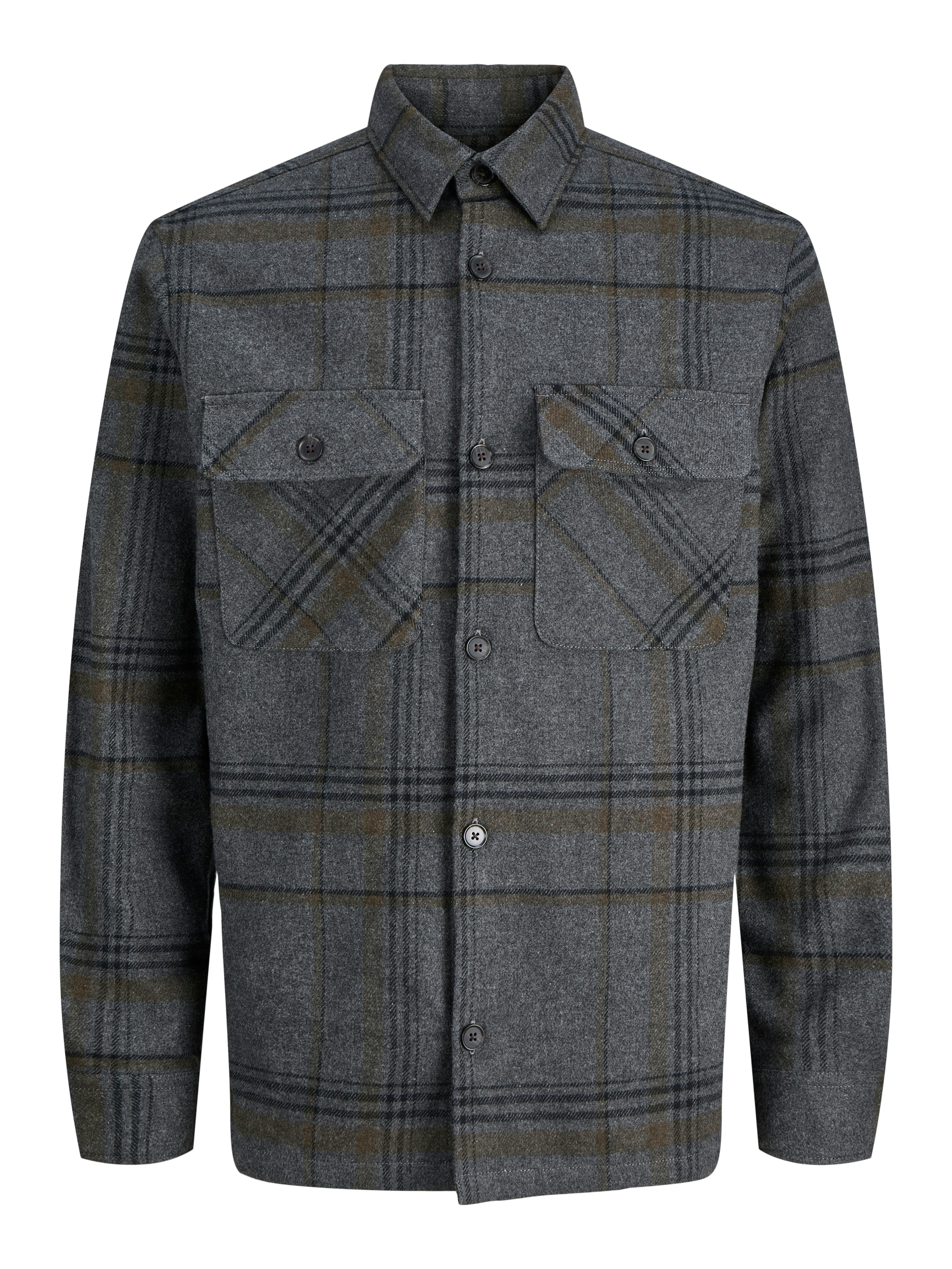 Jack & Jones Langarmhemd »JPRRAYLE MELANGE CHECK L/S OVERSHIRT SN«