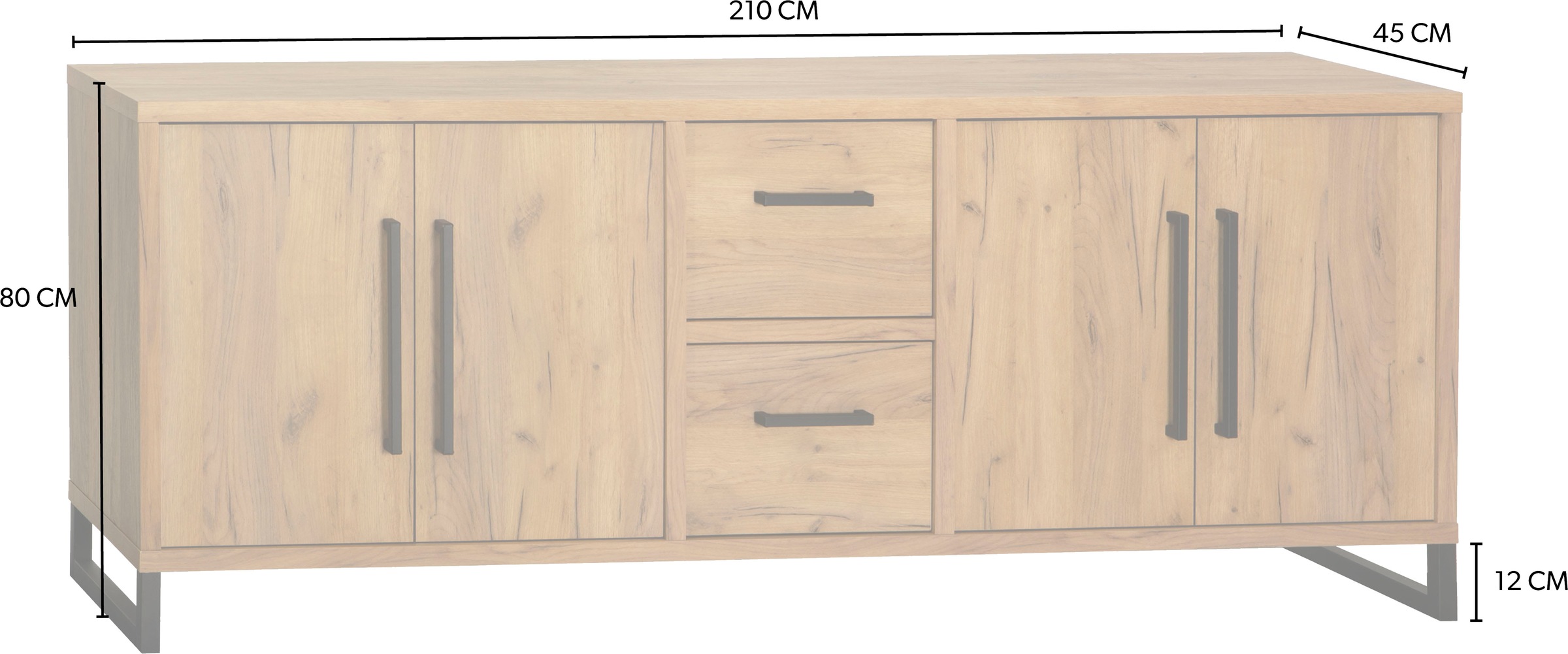 OMG Design Sideboard »Ronda«, mit Soft-Close, mit Metallgestell