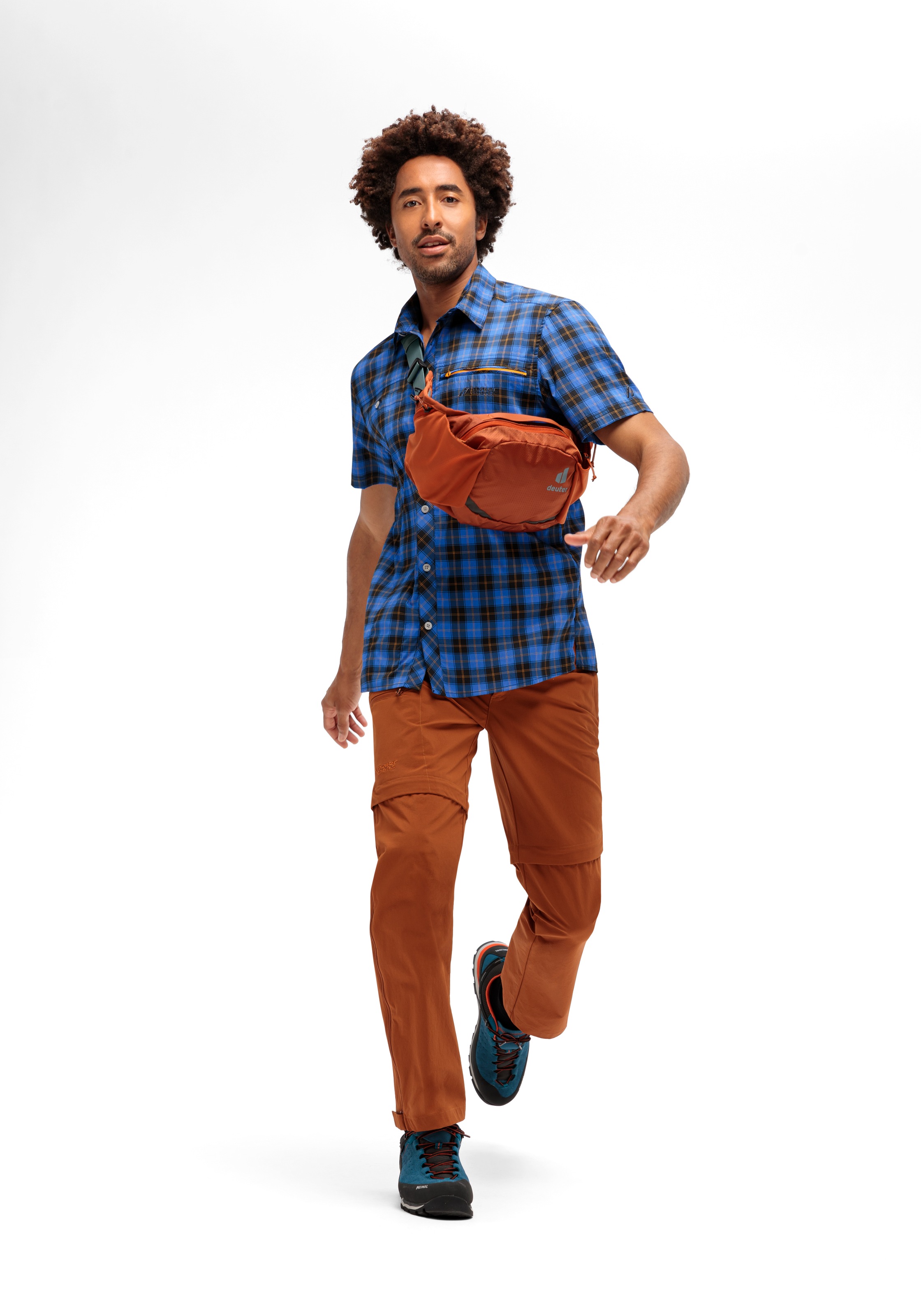 Maier Sports Outdoorhemd »Kasen S/S M«, kurzarm Herrenhemd, atmungsaktives Wanderhemd, Karohemd