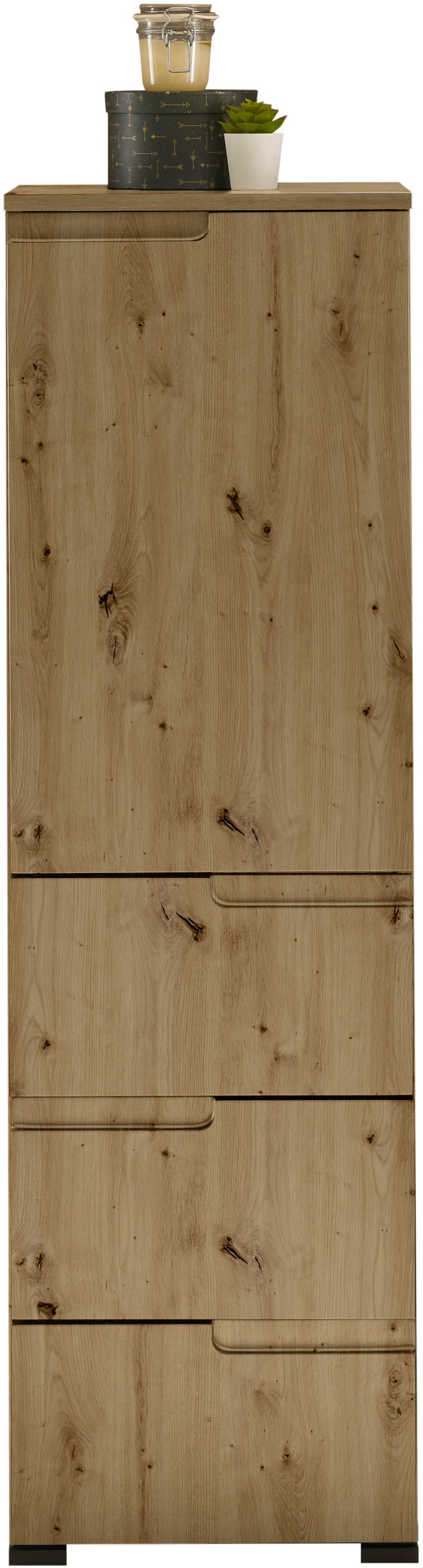 BASIC by Balculina Midischrank »Spice, Badezimmerschrank BxTxH 40x134x32 cm«, (1 St.), Breite 40 cm, Griffmulden