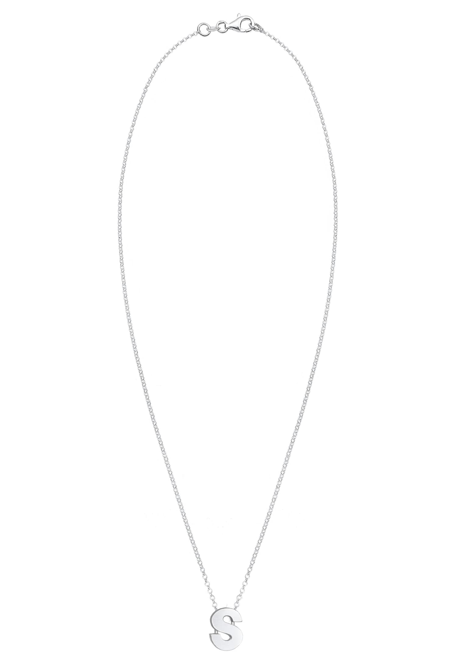 Elli Kette mit Anhänger »Halskette Buchstabe S Initialen 925 Sterling Silver«