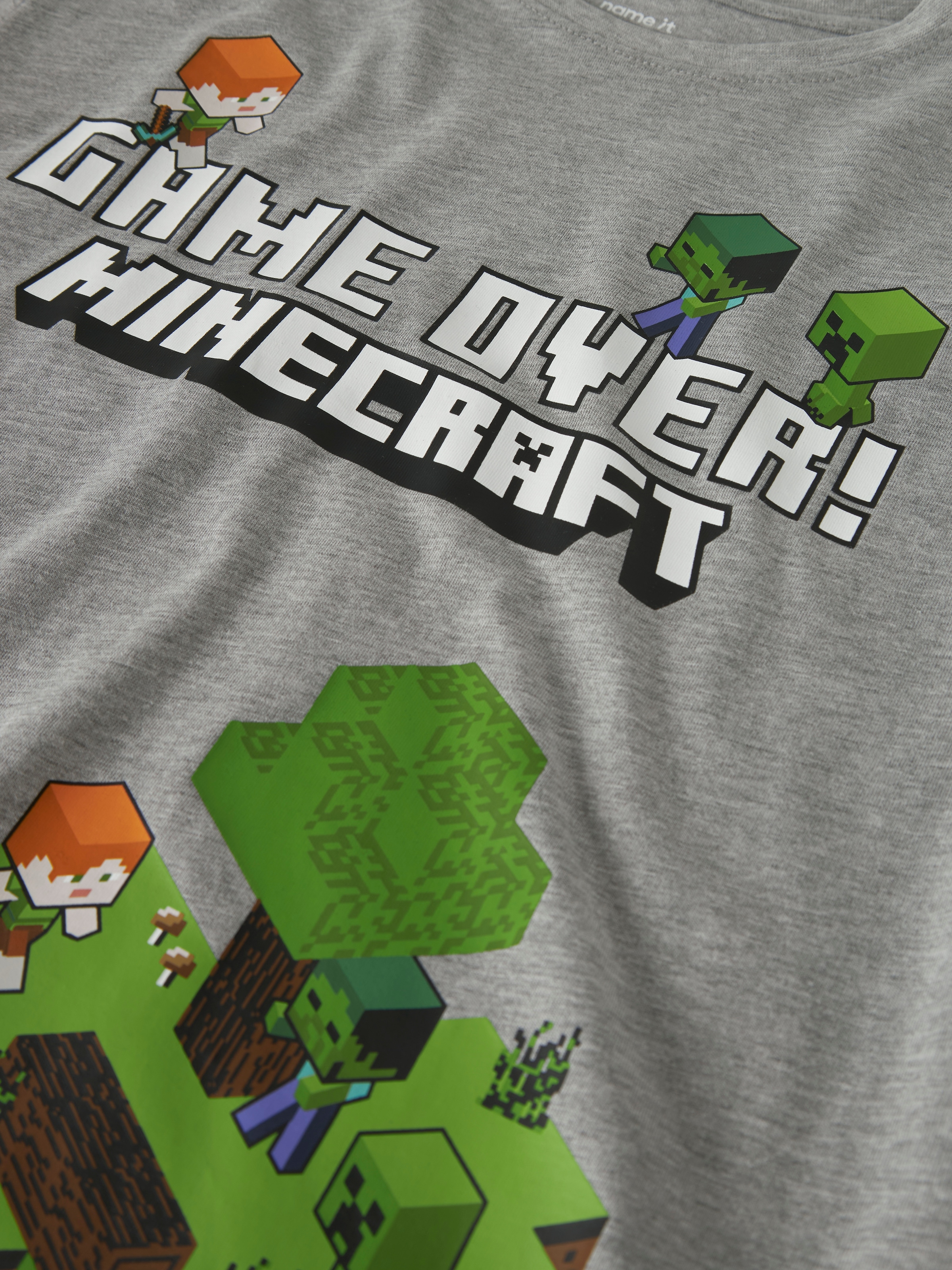 Name It Langarmshirt »NKMAR MINECRAFT LS NREG TOP BOX NOOS BFU« Baumwolle, regular fit, mit Minecraft Druck