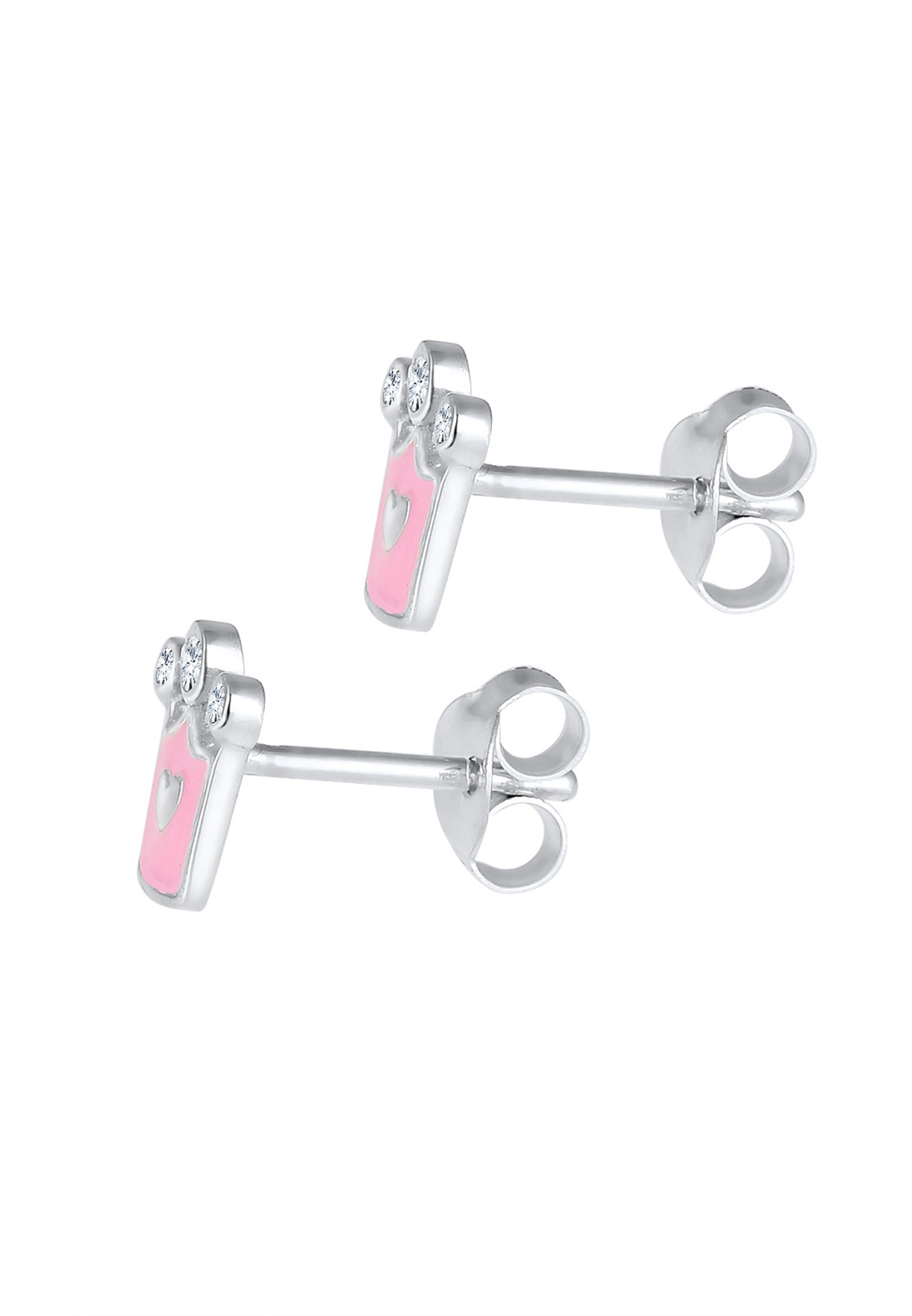 Elli Paar Ohrstecker »Ohrringe Ohrstecker Krone Glas Kristalle Emaille 925 Sterling Silber«