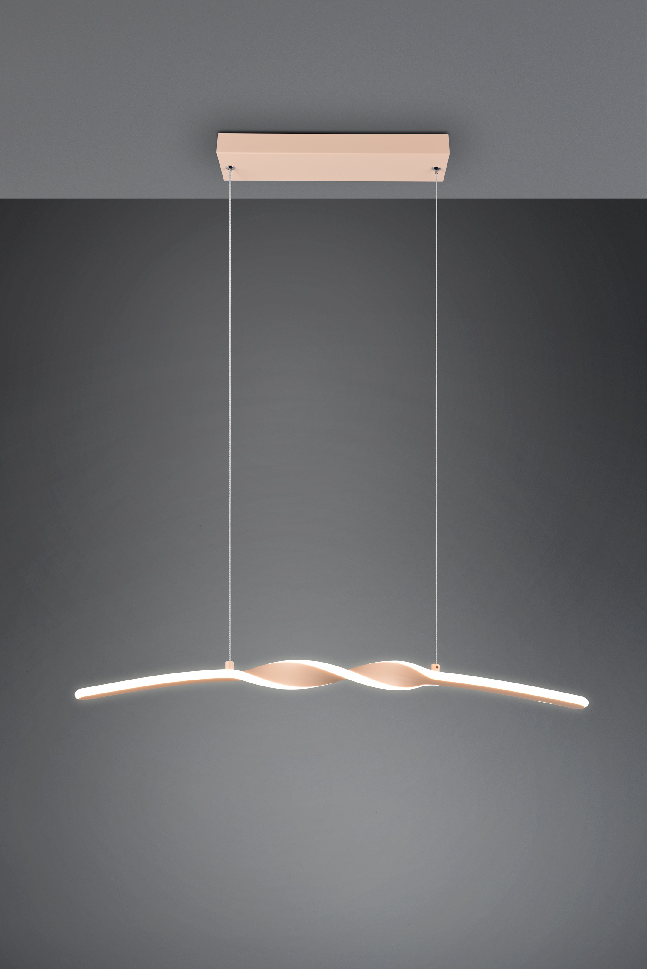 REALITY Leuchten LED Pendelleuchte »GINKO, Hängeleuchte LED 18W 1980 Lumen 3000K warmweiß« LED-Board 1 Stk. Warmweiß Hängelampe Esszimmer, höhenverstellbar bis max 150cm, Breite 79 cm