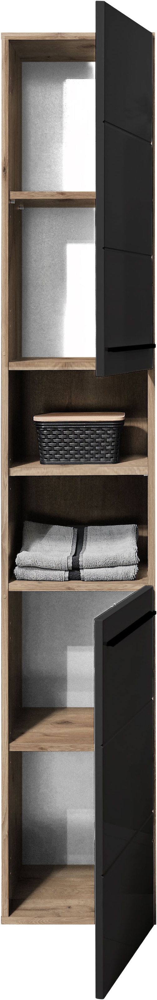 BASIC by Balculina Hochschrank »Vista BxHxT 34x190x31 cm« 1 Stk. tlg. Breite 34cm, Kunststoffgriffe, Made in Europa