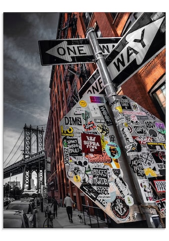 Glasbild »New York Street Fotografie«, Amerika, (1 St.)