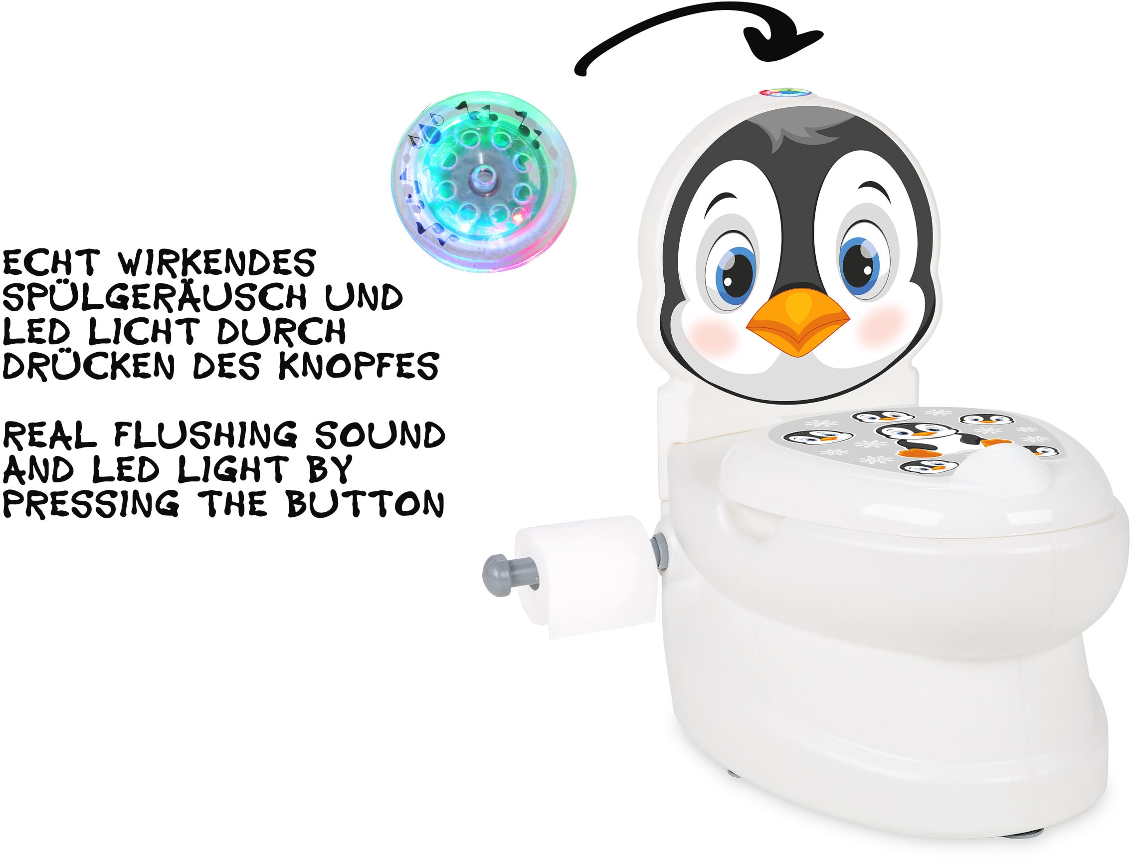 Jamara Toilettentrainer »Meine kleine Toilette, Pinguin«, mit Licht und Sound