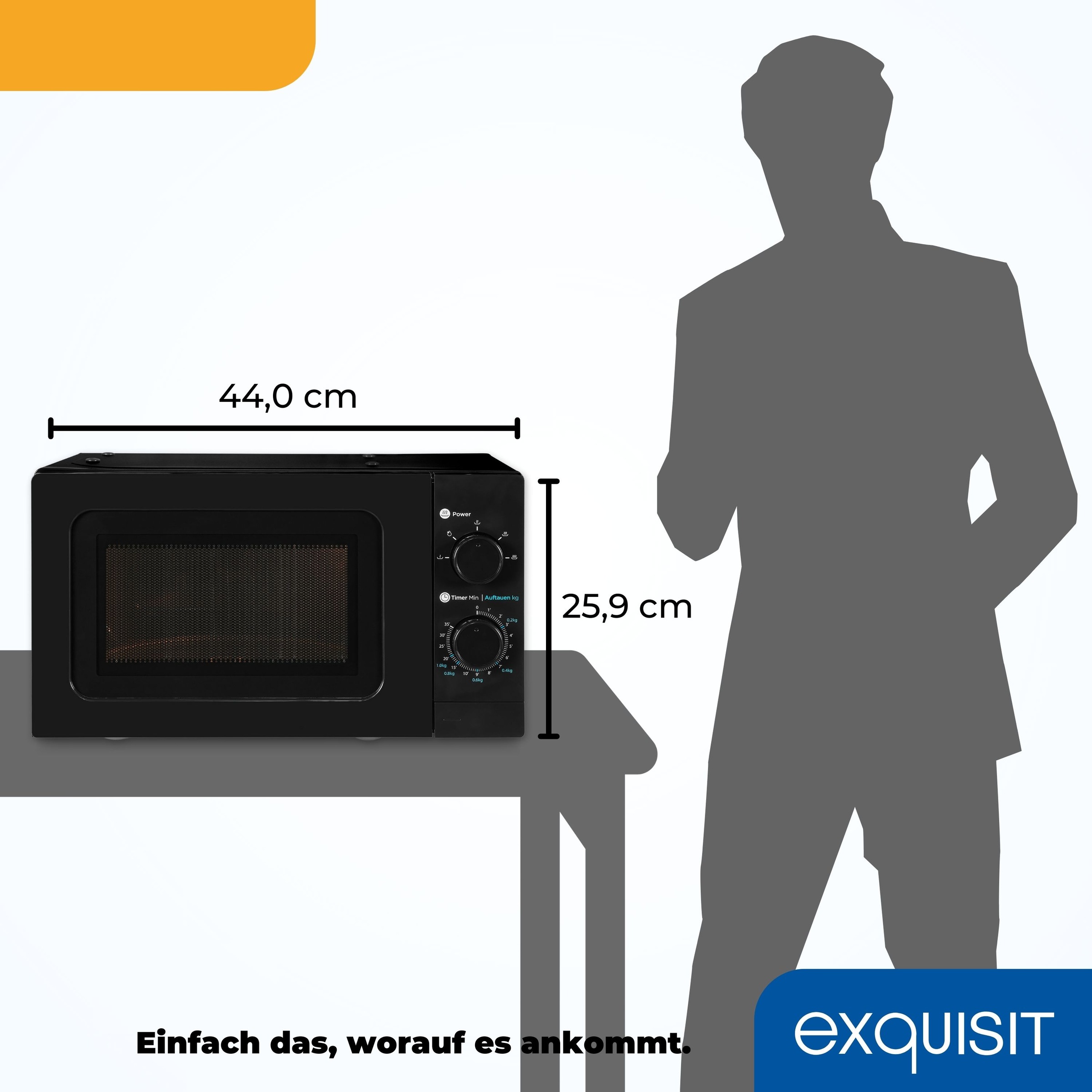 exquisit Mikrowelle »WP 700 J17-3 sw«, Mikrowelle, 700 W