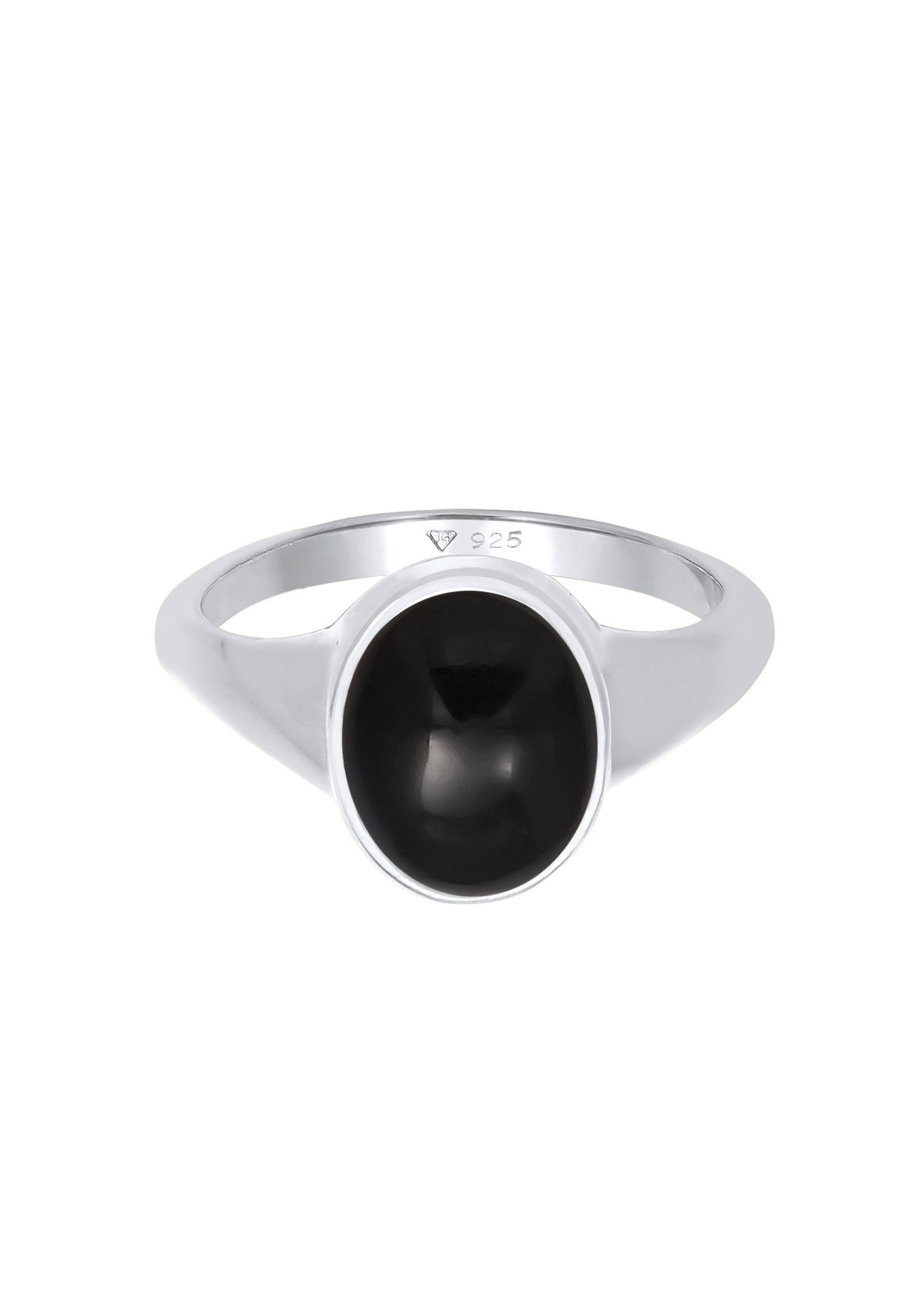 Elli Siegelring »Ring Siegelring Onyx Oval 925 Silber vergoldet«